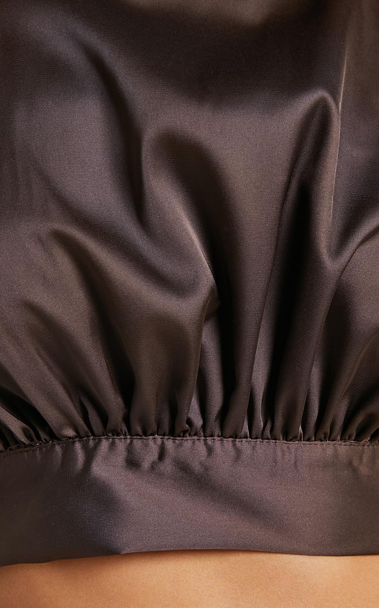 Apulia Top - Halter Neck Crop Top in Dark Chocolate