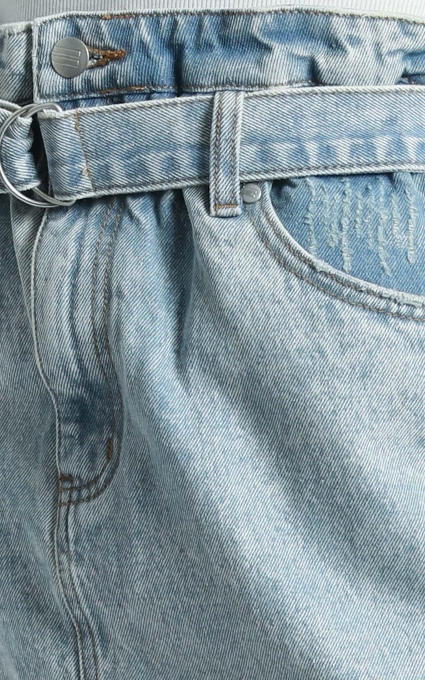 Twiin - Cinch Skirt in Light Blue Wash