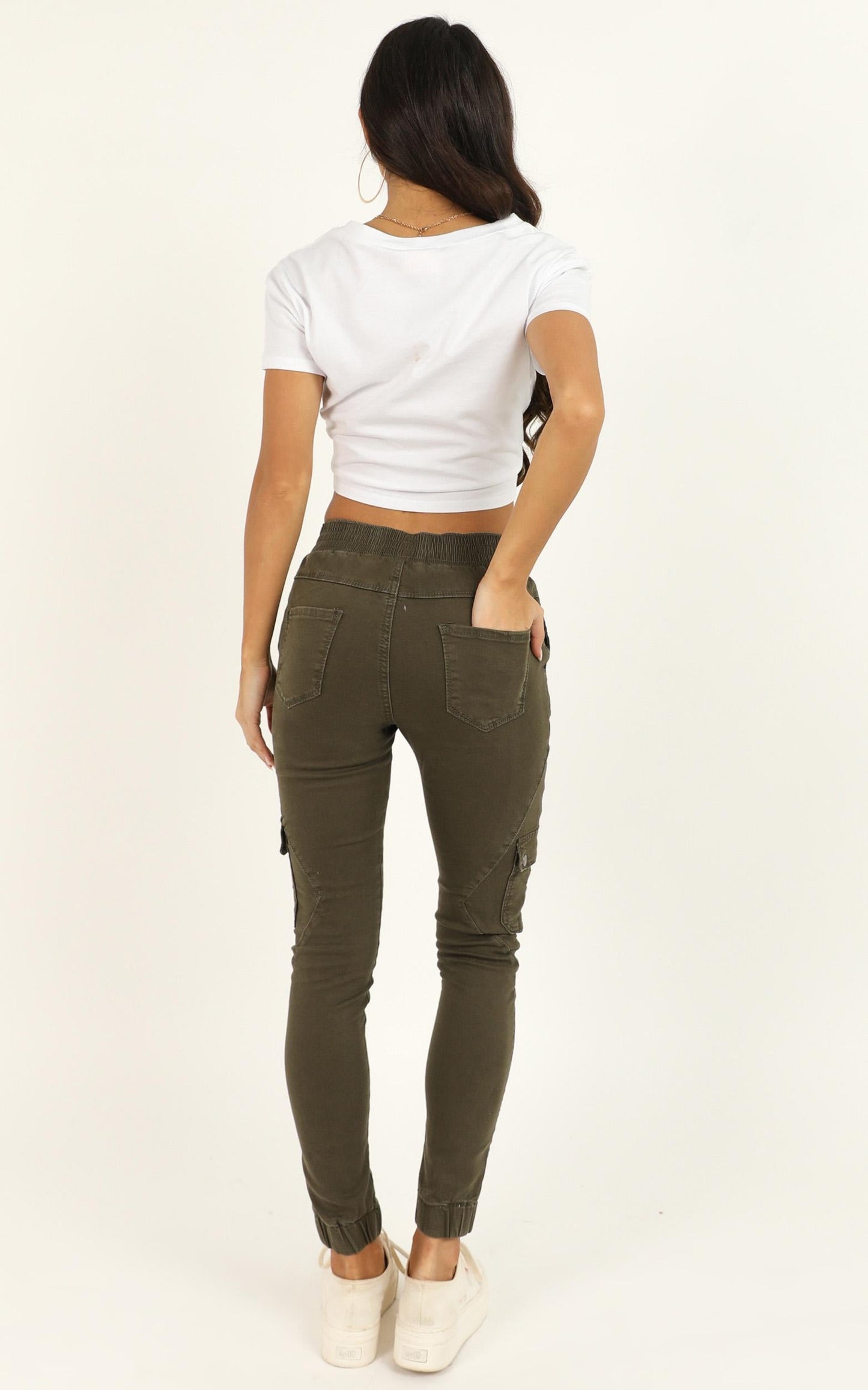 Claire Jeans In Khaki Denim