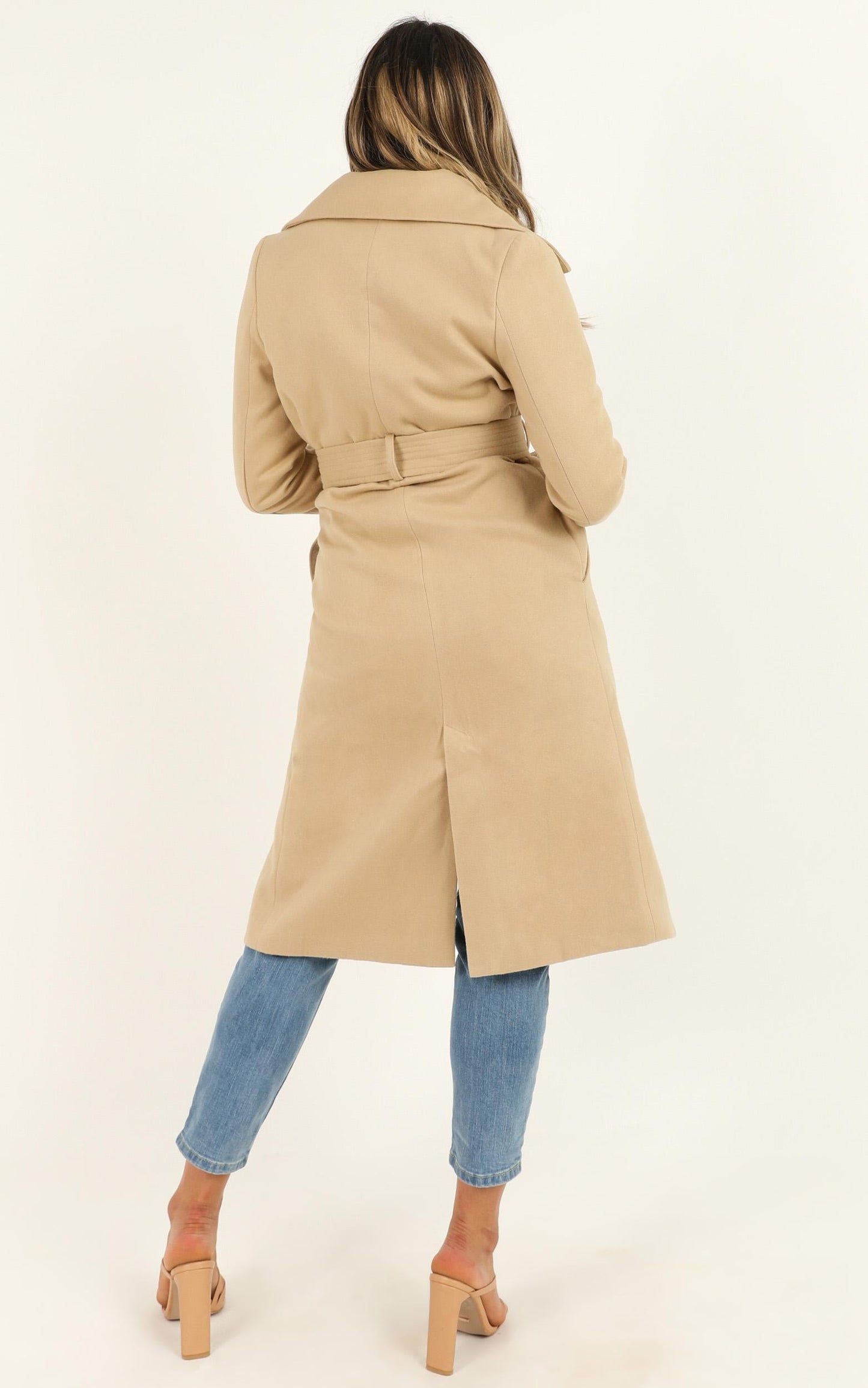 Class Act Trench Coat In Beige