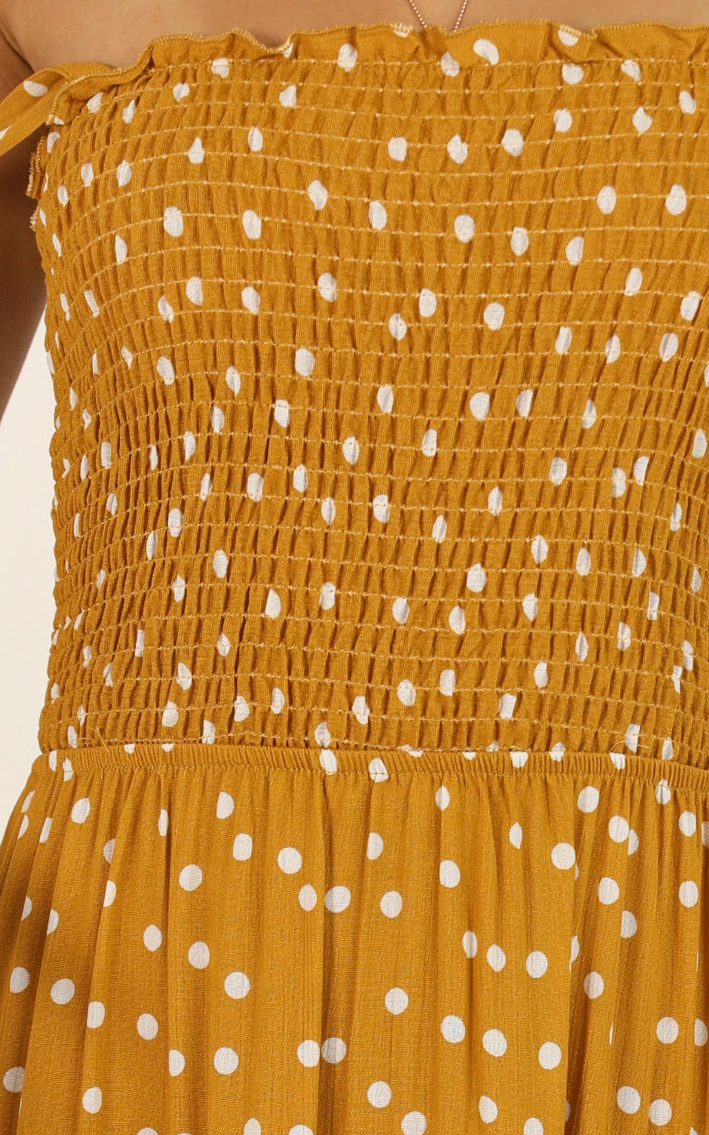 Giselle Dress In Mustard Spot