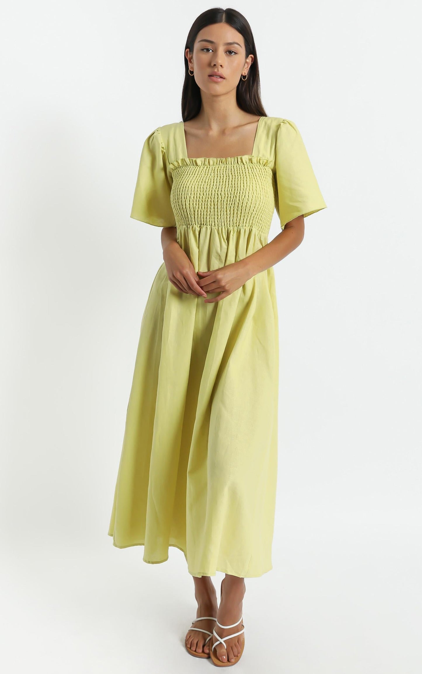 Charlie Holiday - Tuscany Dress in Chartreuse
