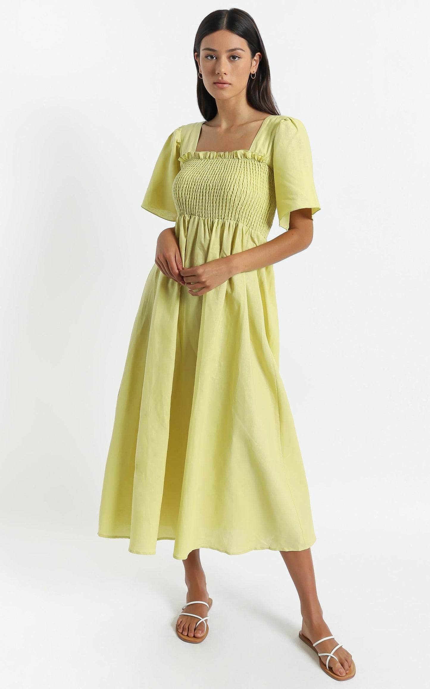 Charlie Holiday - Tuscany Dress in Chartreuse