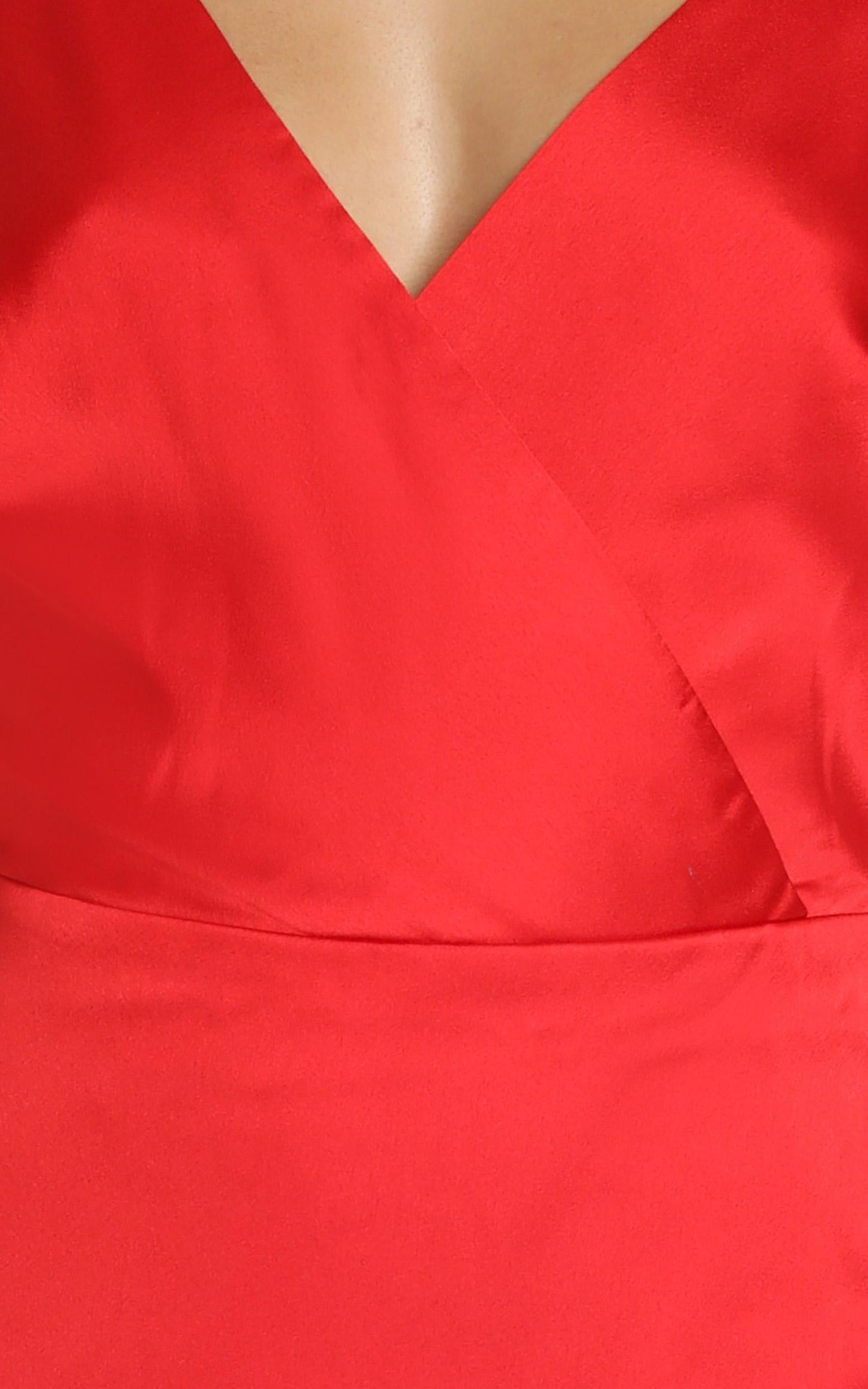 Cloud Cover Dress In Red Satin