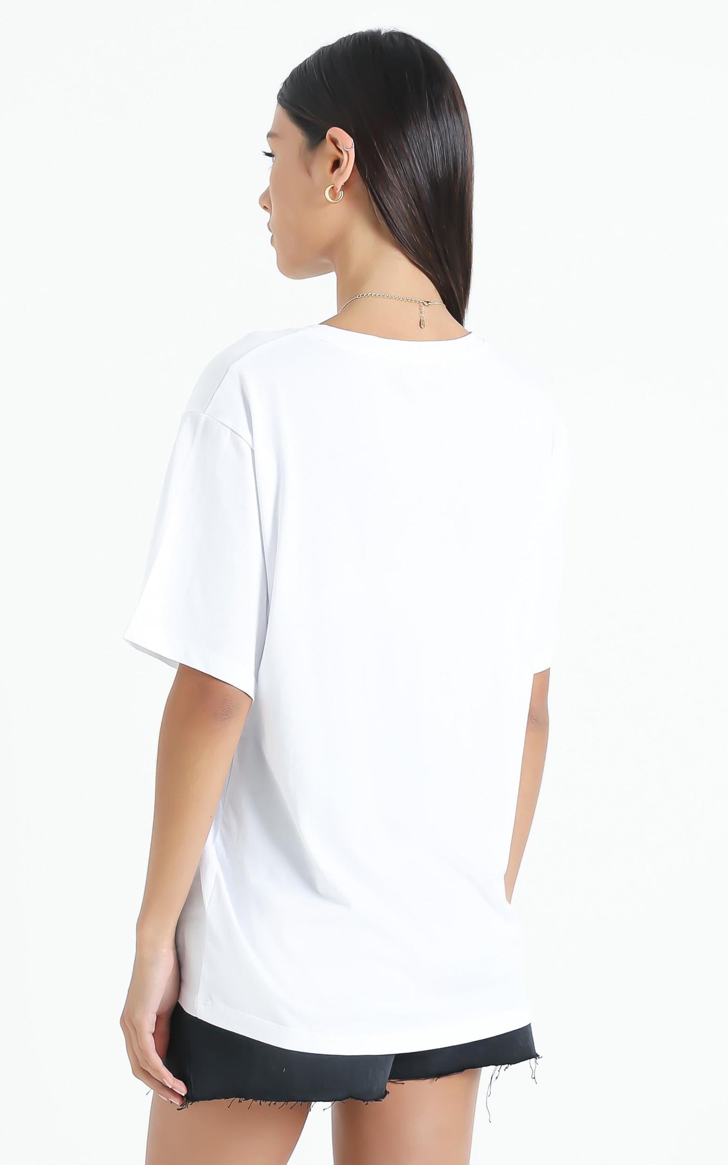 Charlie Holiday - Club Tropico Oversized Boyfriend Tee in White