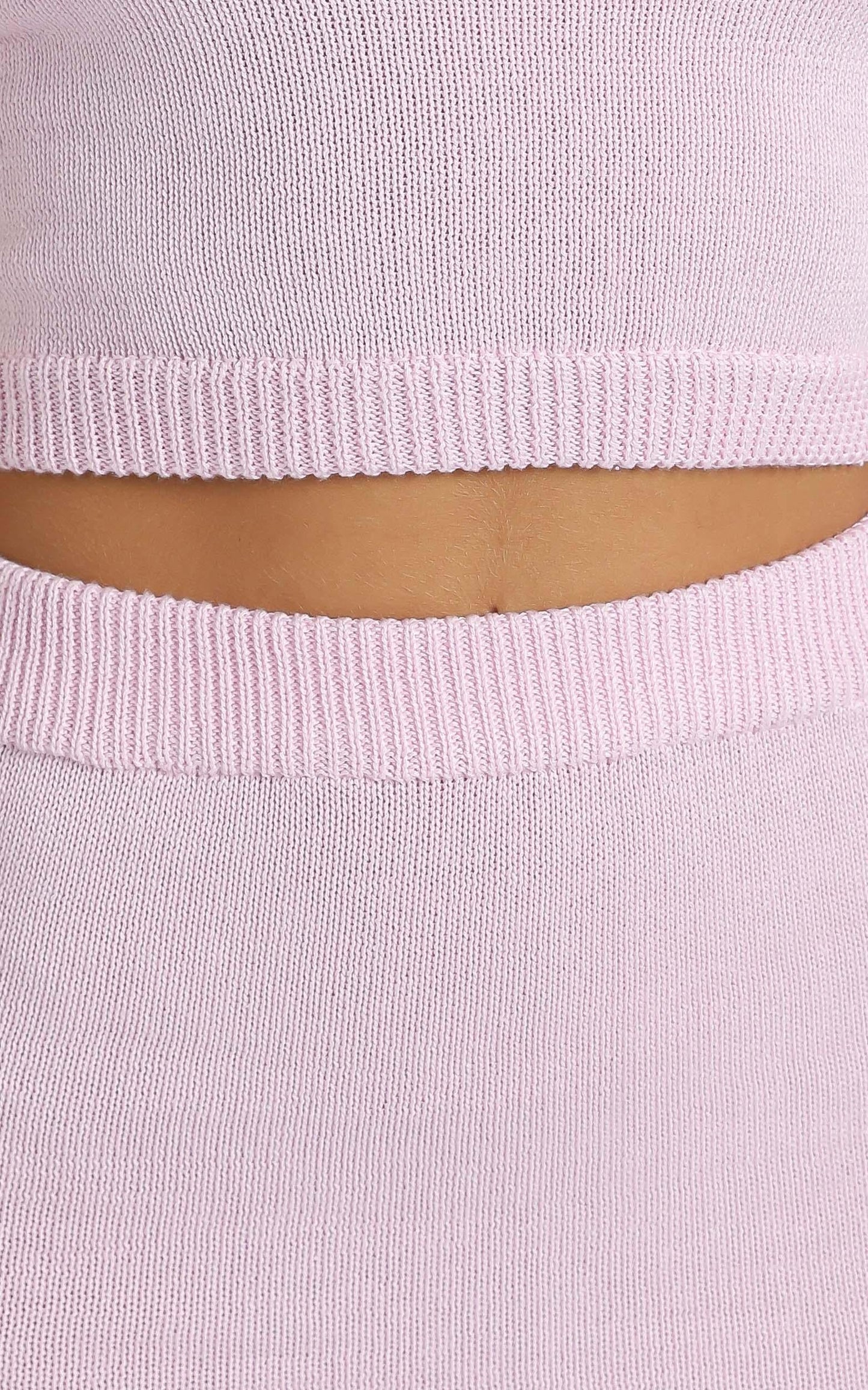 Connie Knitted Two Piece Set in Pink