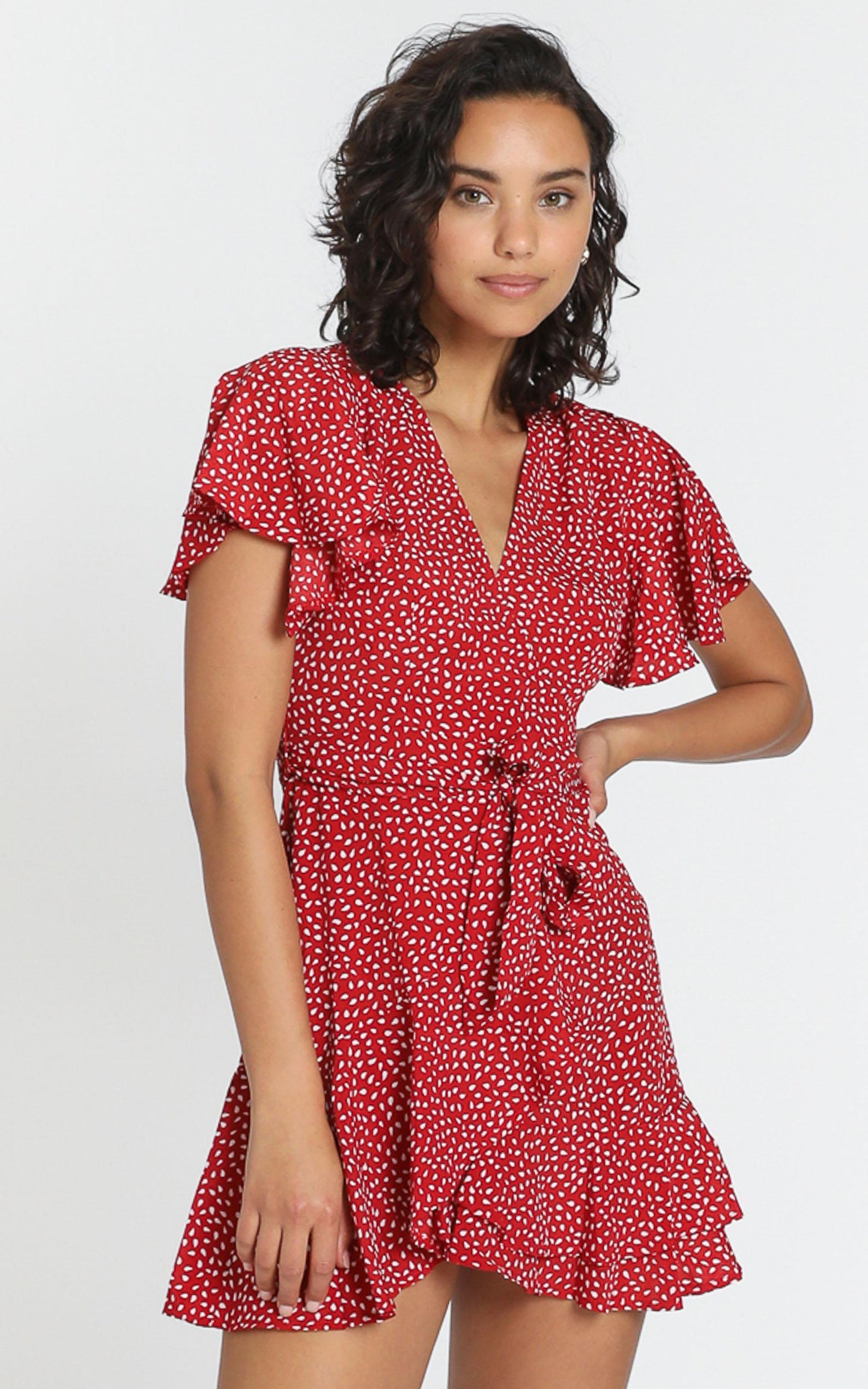 Constance Dress in Red Spot