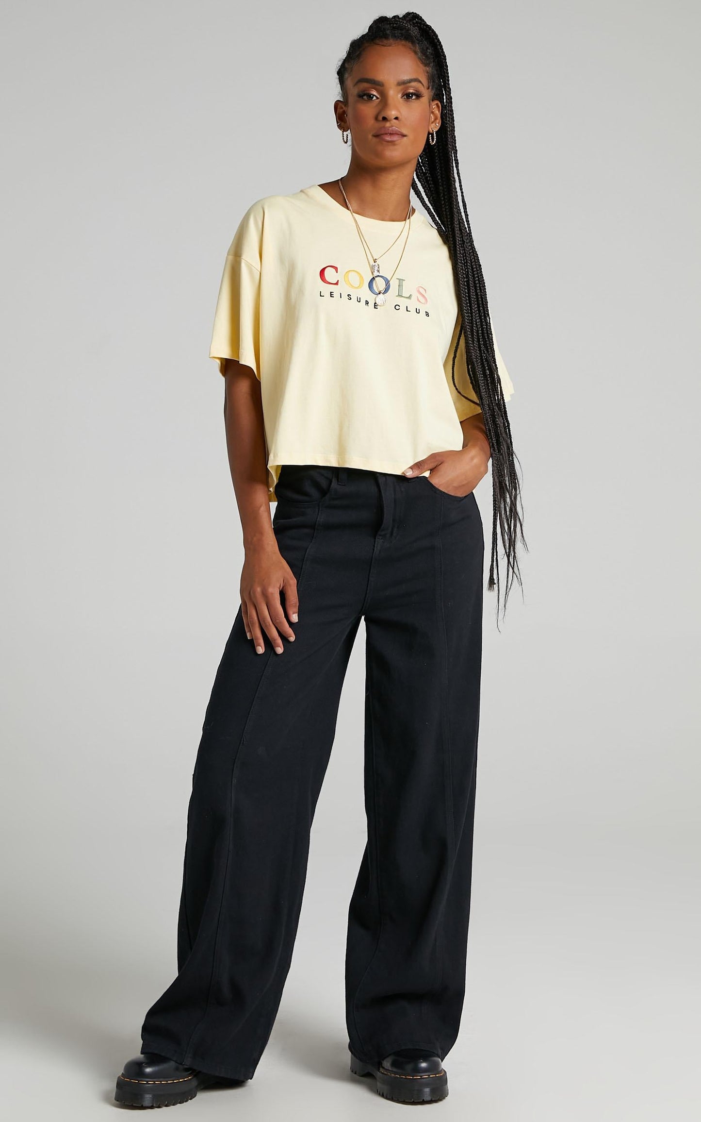 Cools Club - Leisure Club Boxy Tee in Lemon