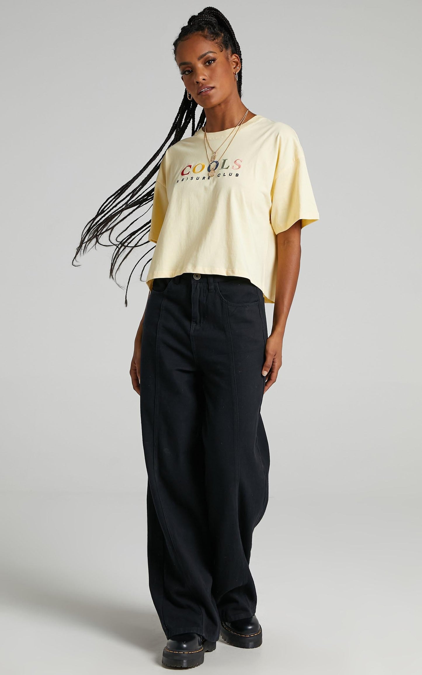 Cools Club - Leisure Club Boxy Tee in Lemon