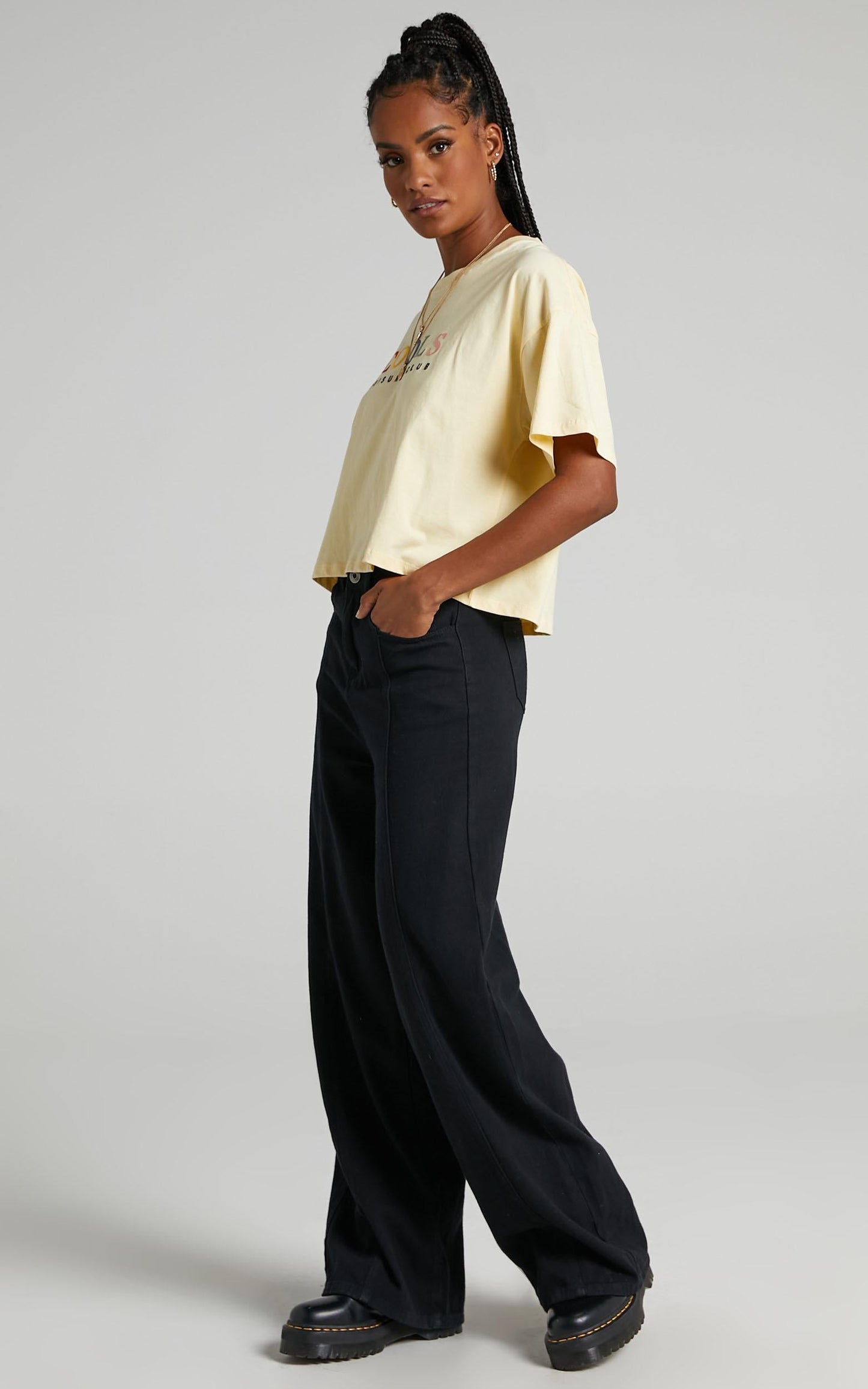 Cools Club - Leisure Club Boxy Tee in Lemon