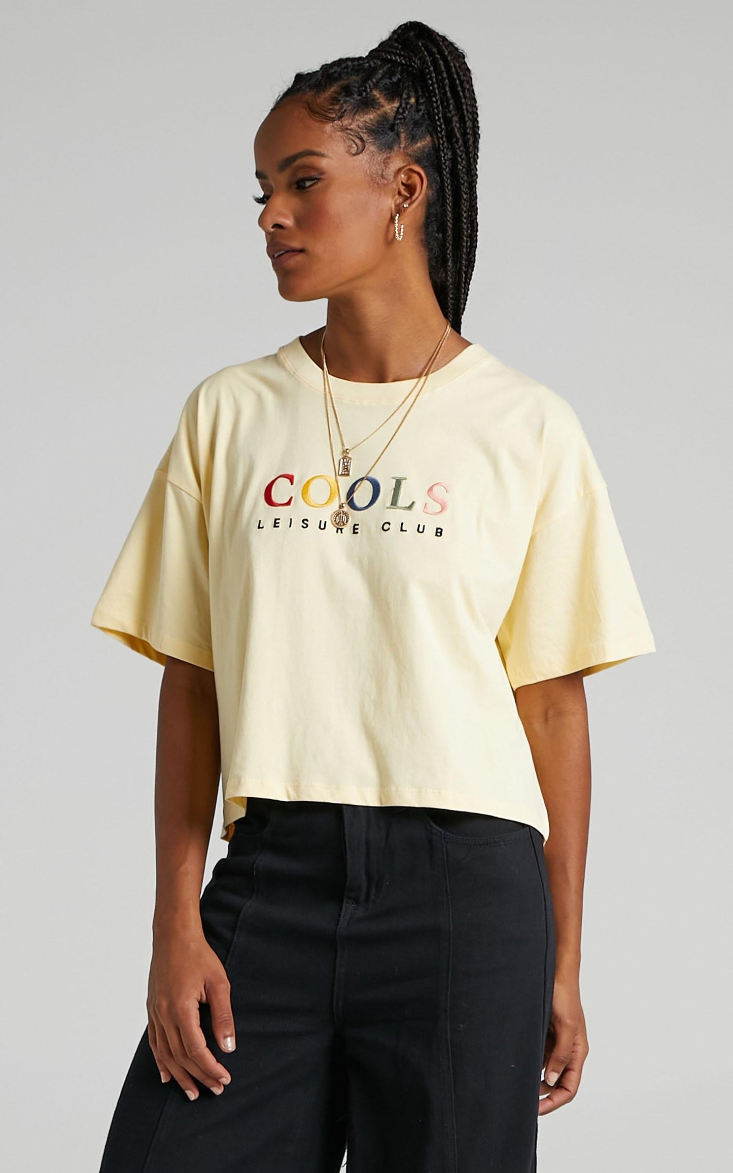 Cools Club - Leisure Club Boxy Tee in Lemon