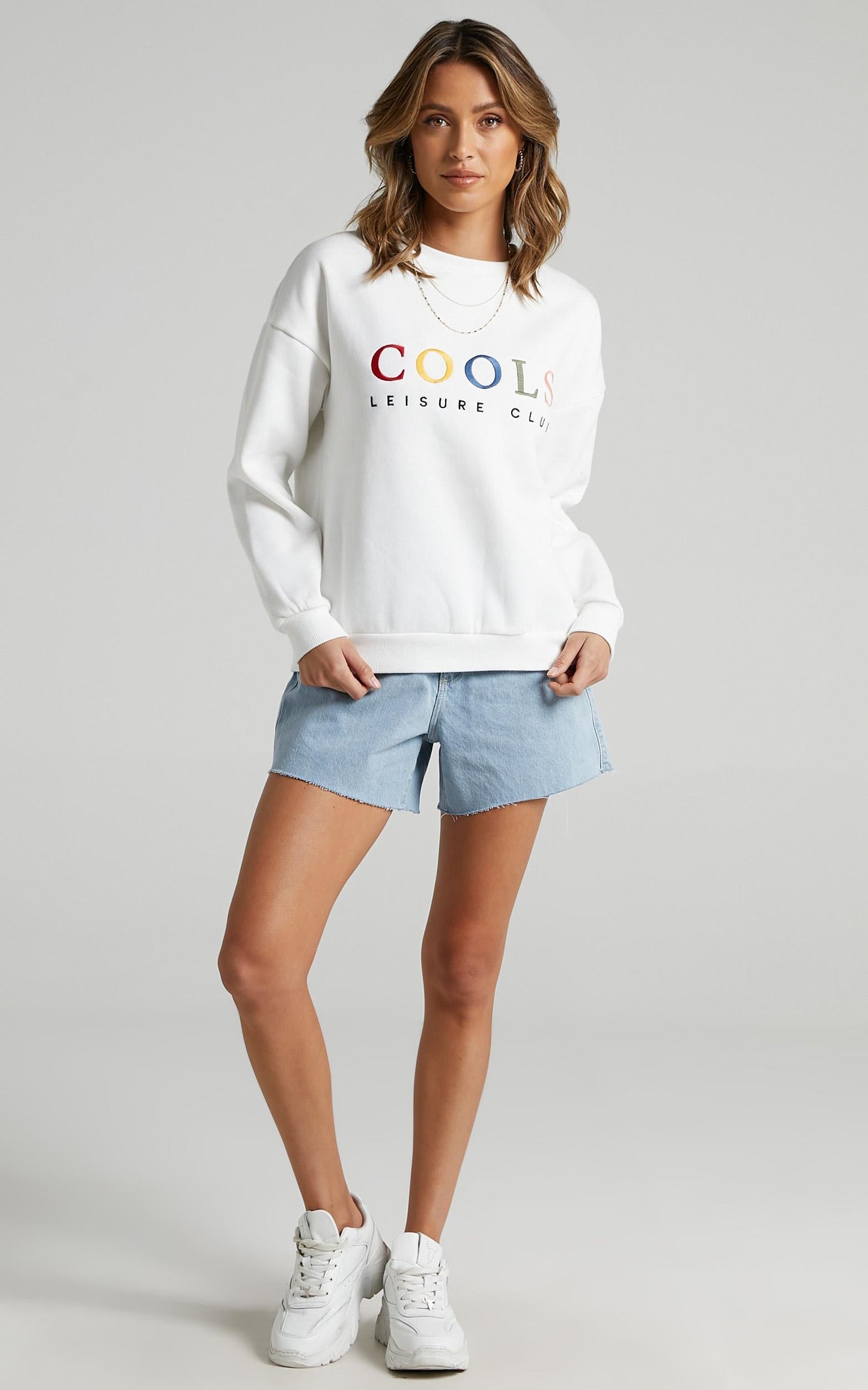 Cools Club - Leisure Club Sweat in White