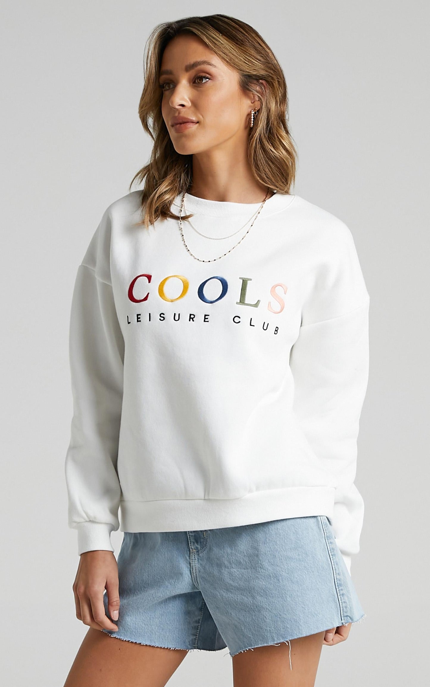 Cools Club - Leisure Club Sweat in White