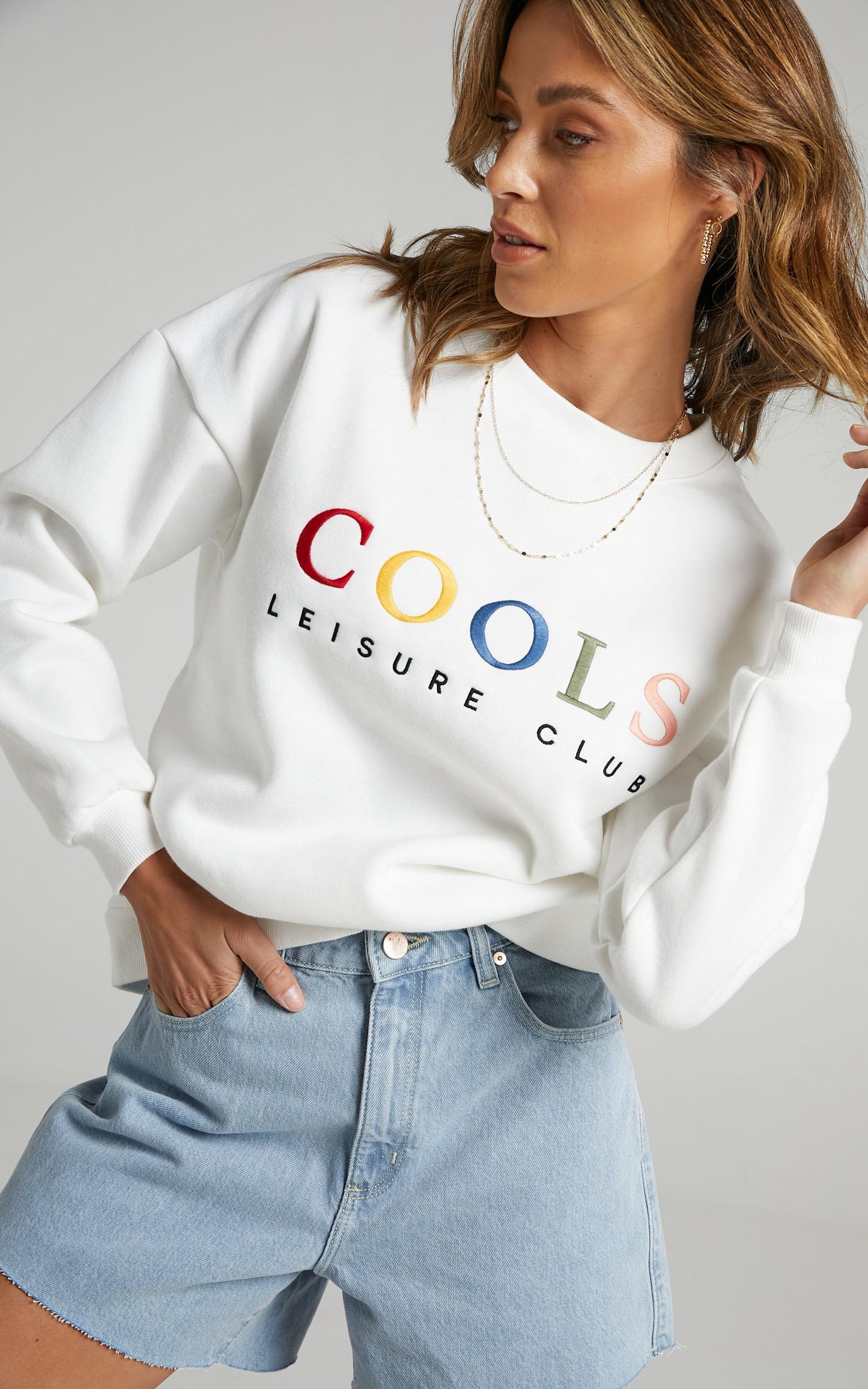 Cools Club - Leisure Club Sweat in White