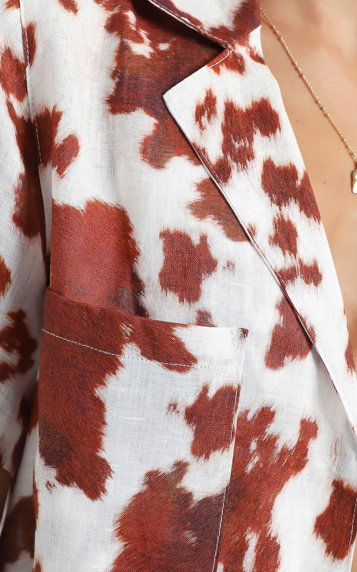 Cools Club - Safari Shirt in Cow Print Linen