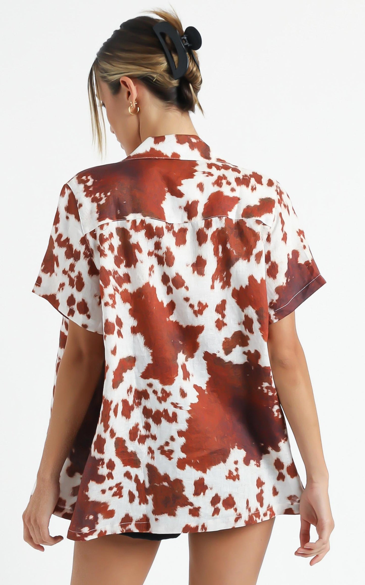 Cools Club - Safari Shirt in Cow Print Linen