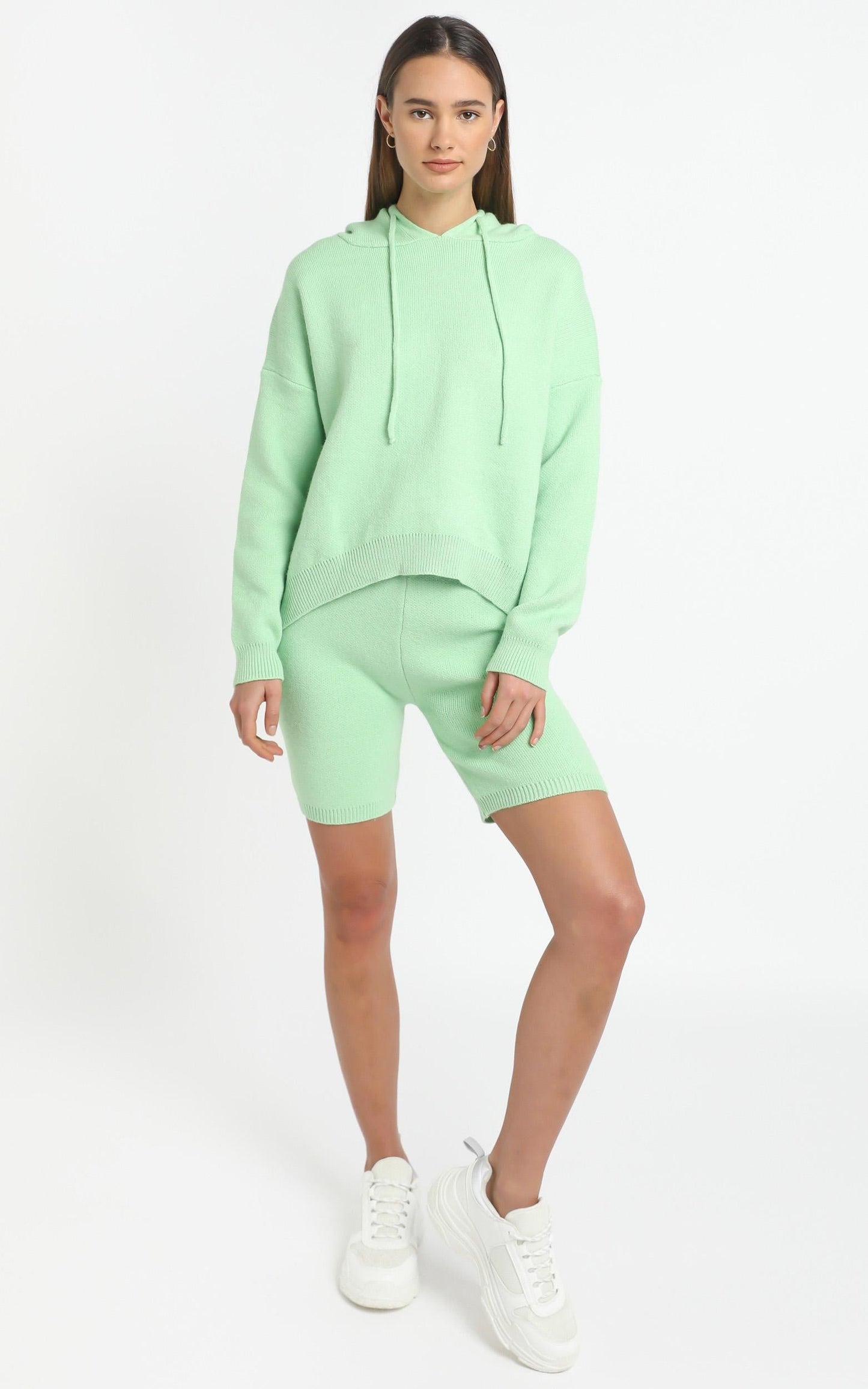 Cosy Club Knit Shorts in Mint