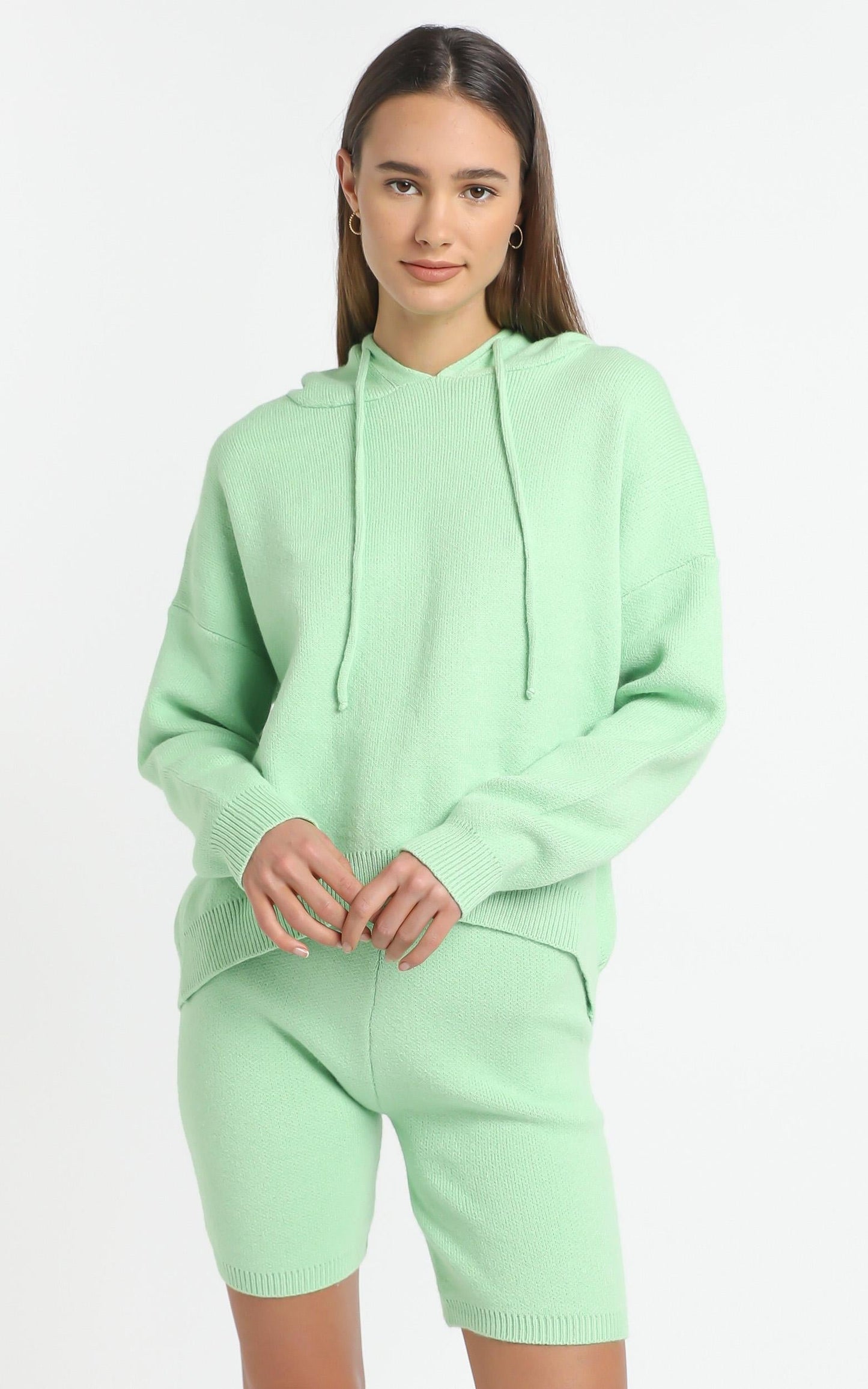 Cosy Club Knit Shorts in Mint
