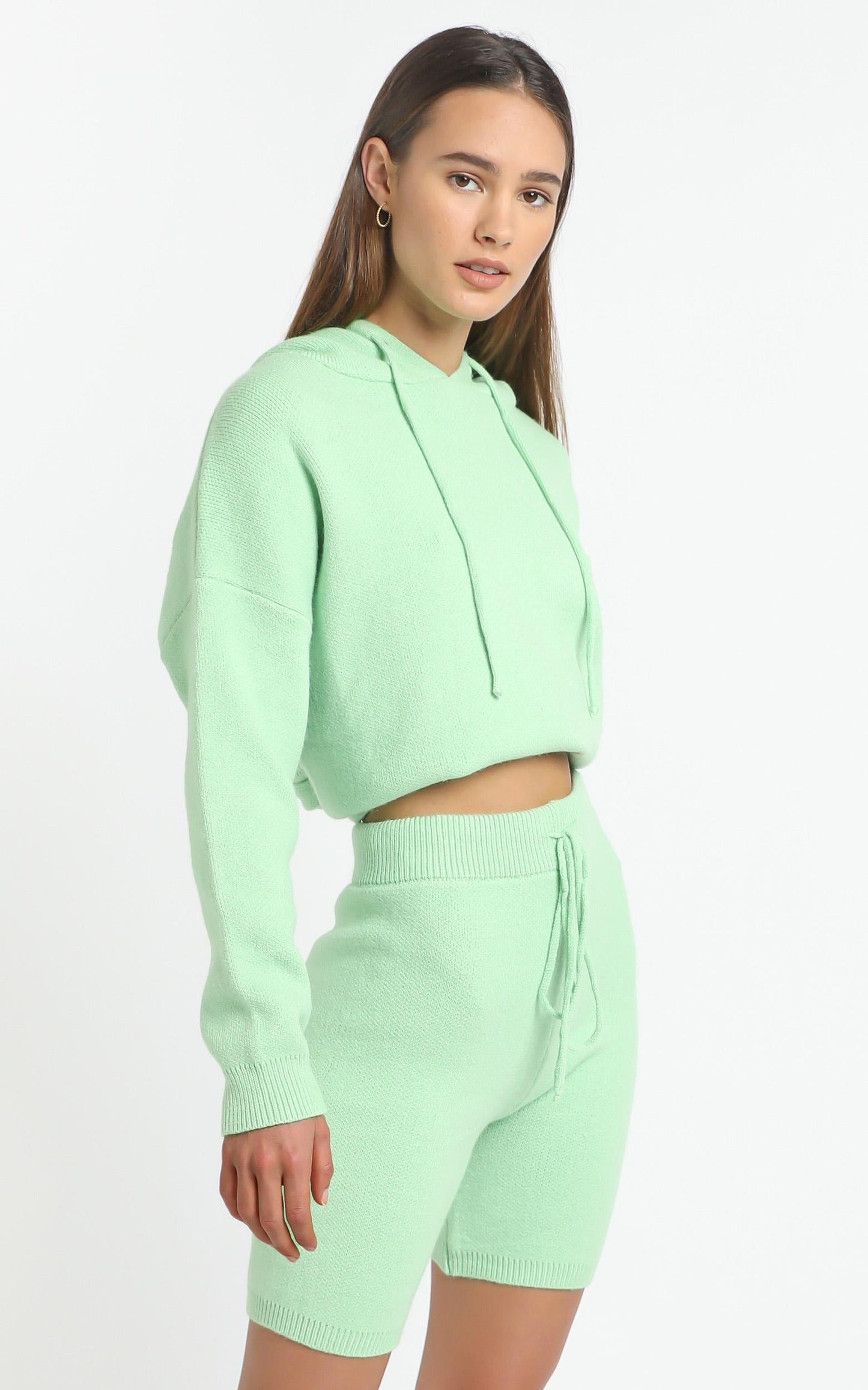 Cosy Club Knit Shorts in Mint