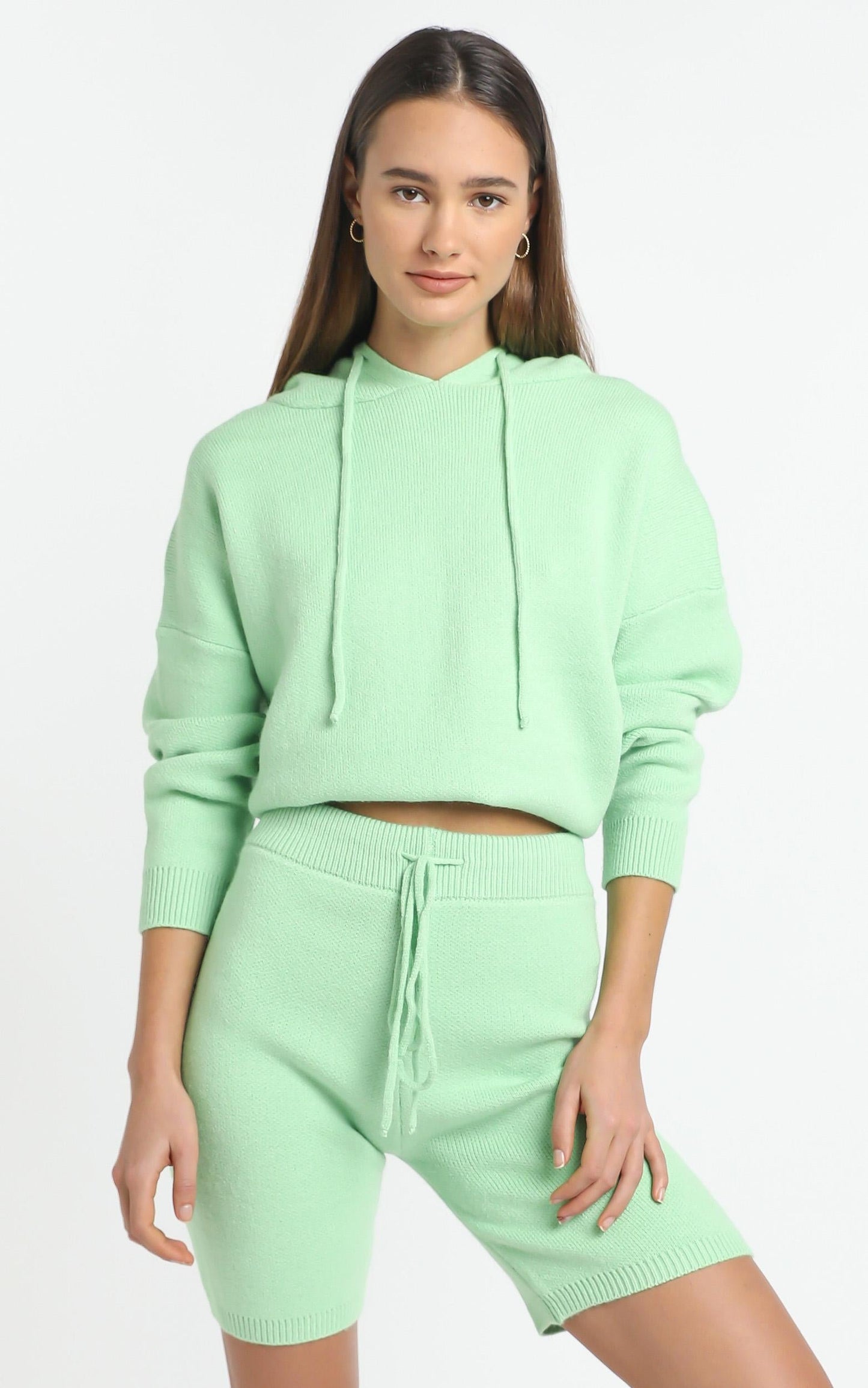 Cosy Club Knit Shorts in Mint