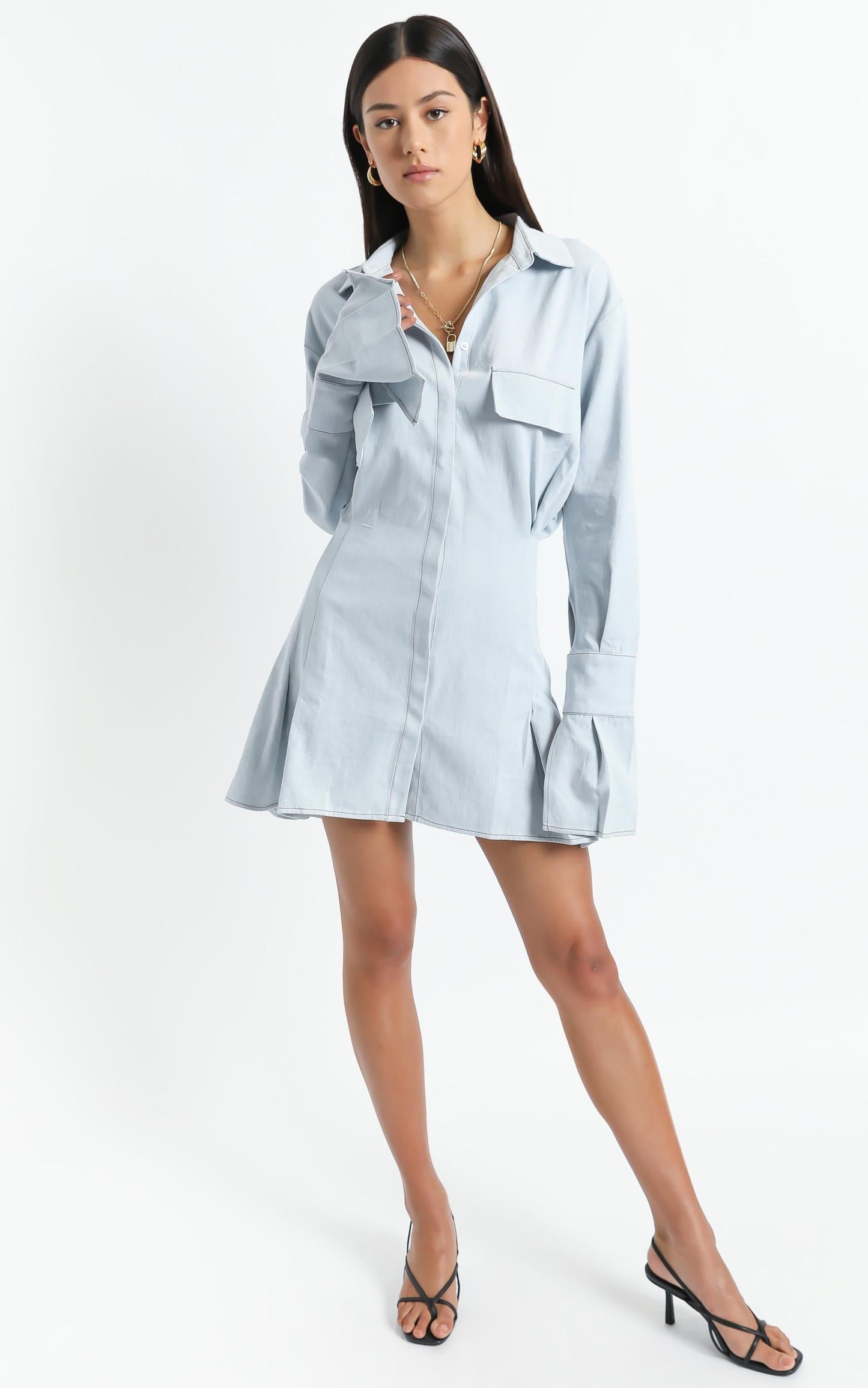 Lioness - Cover Girl Mini Dress in Light Blue