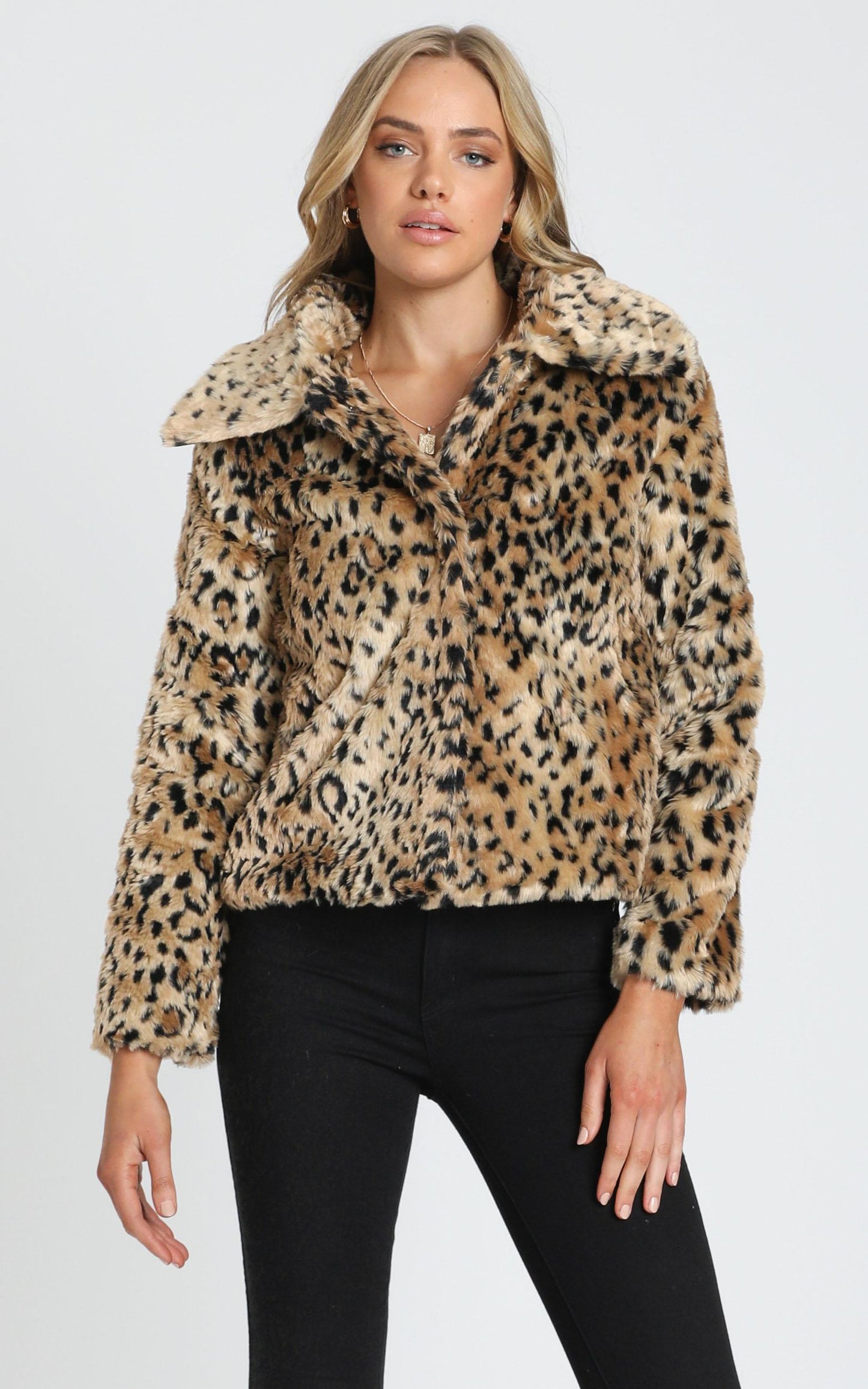 Warm Me Up Faux Fur Jacket in Leopard Print