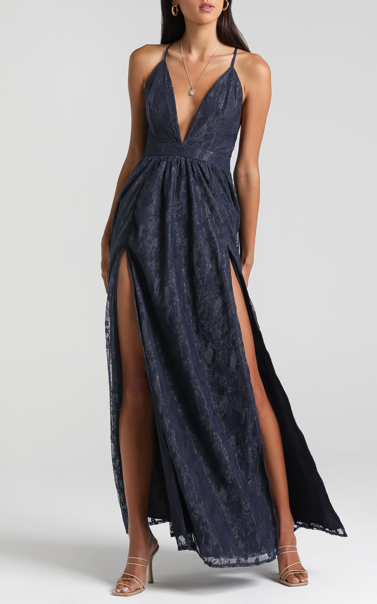See Some Places Dress in Navy Lace