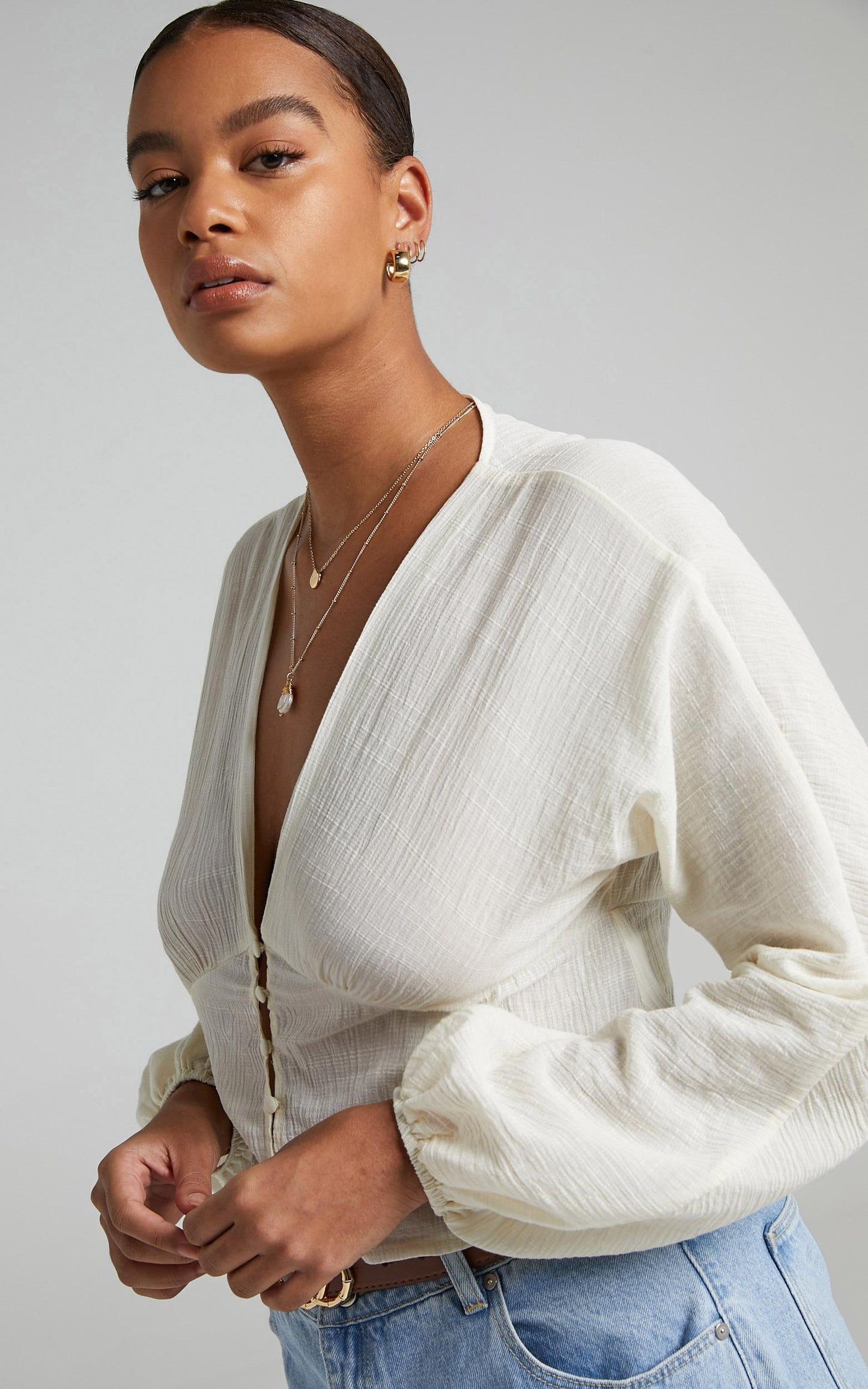 Tomira Blouse in Cream