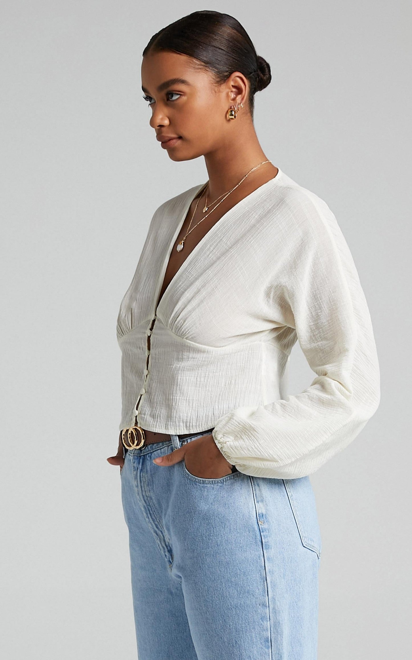 Tomira Blouse in Cream