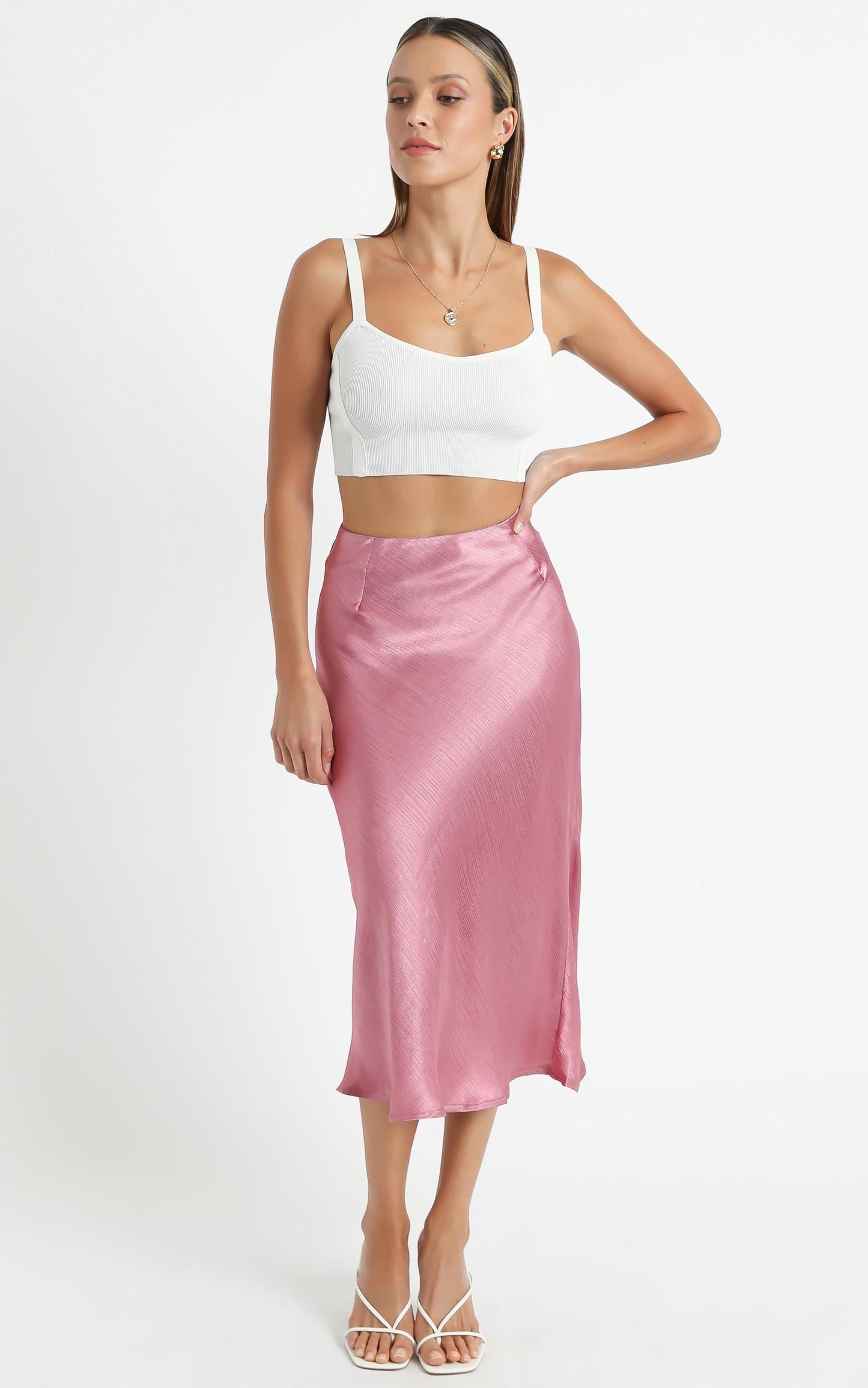Creating Art Skirt in Dusty Rose Satin
