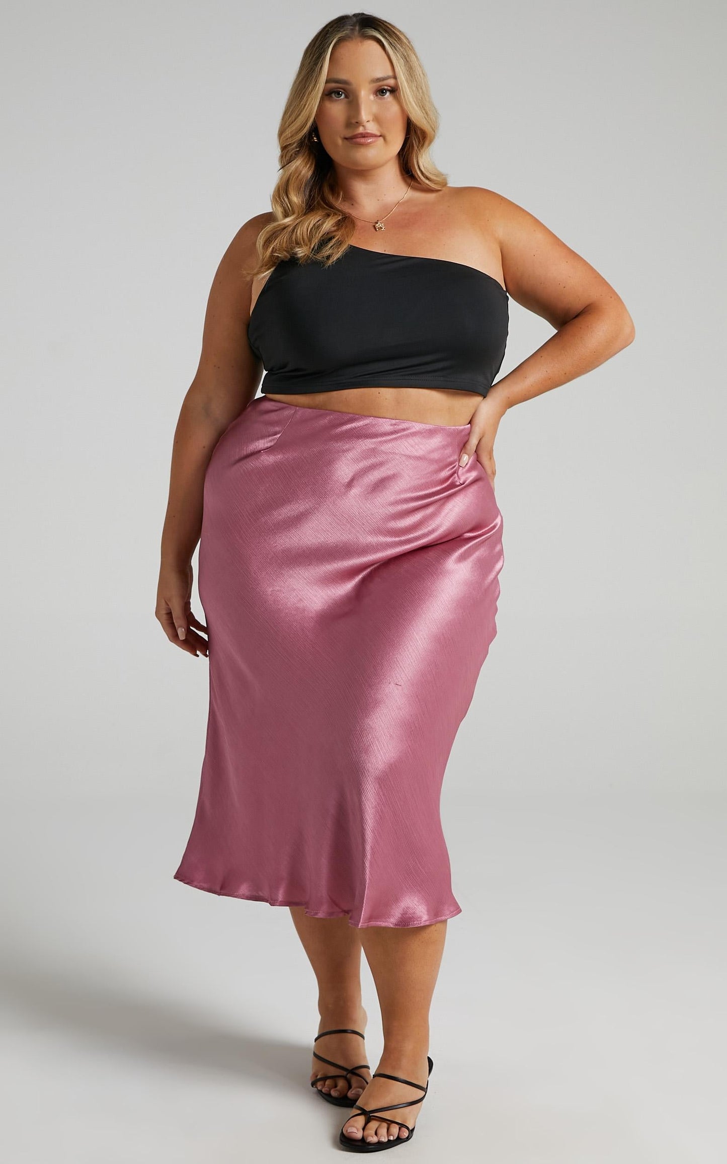 Creating Art Skirt in Dusty Rose Satin