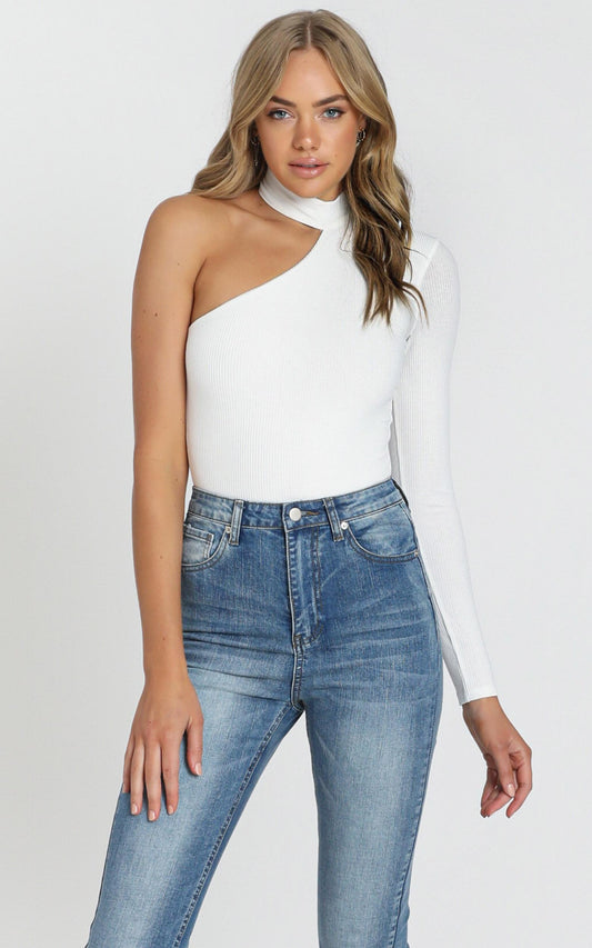 With My Crew Bodysuit In White