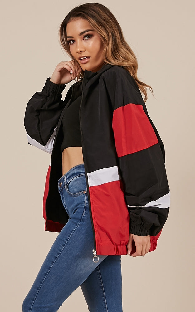 Rally Track Jacket In Red