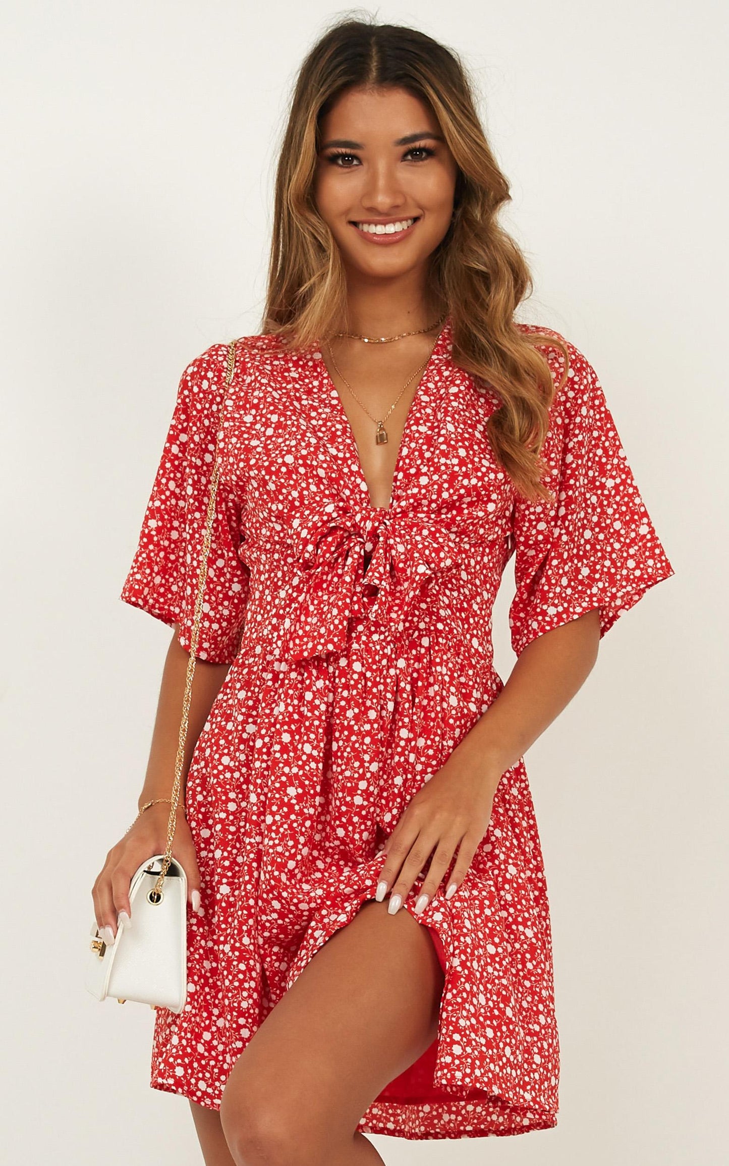 Dreaming About You Dress In Red Floral