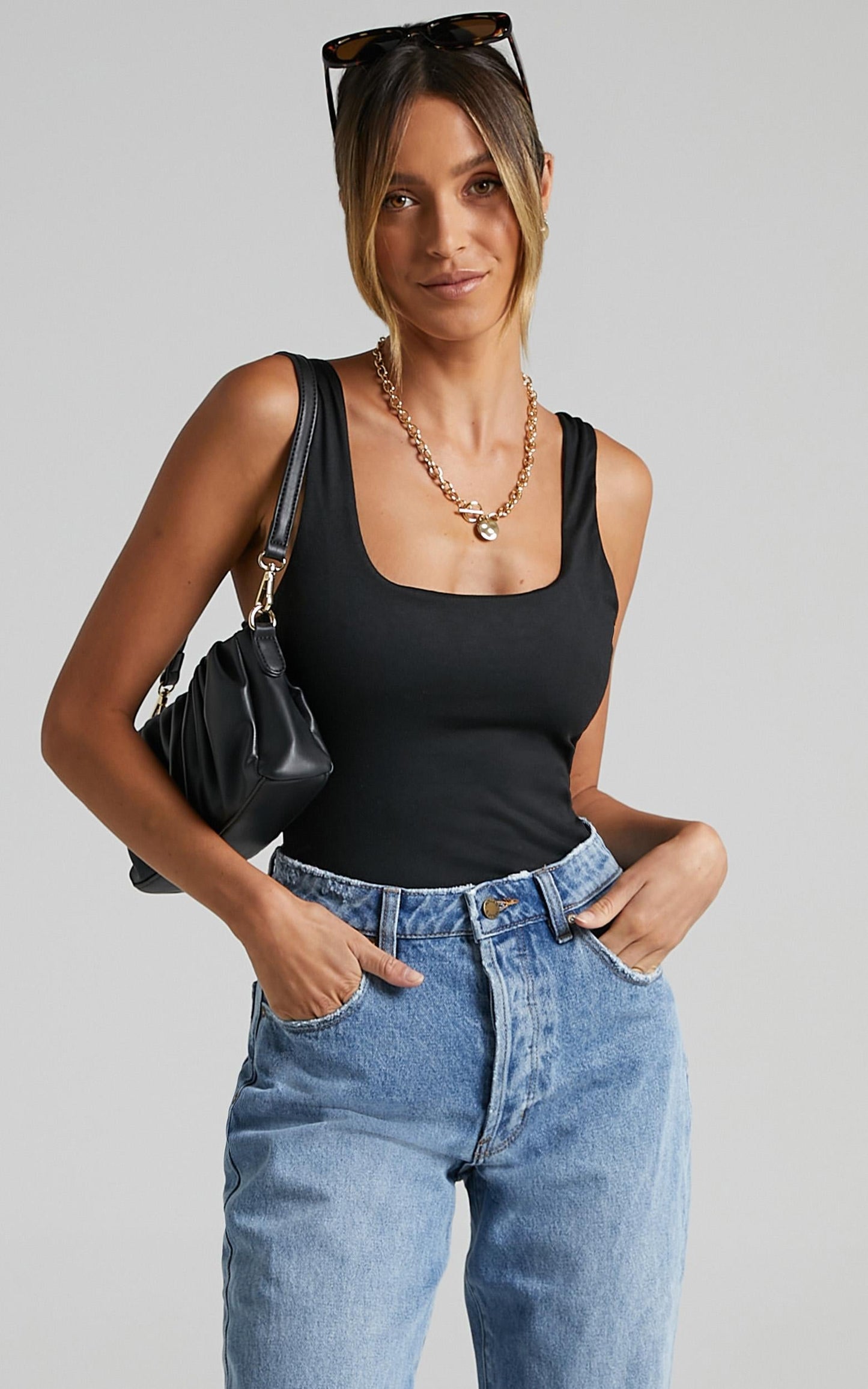 Twisted Tales Bodysuit in Black