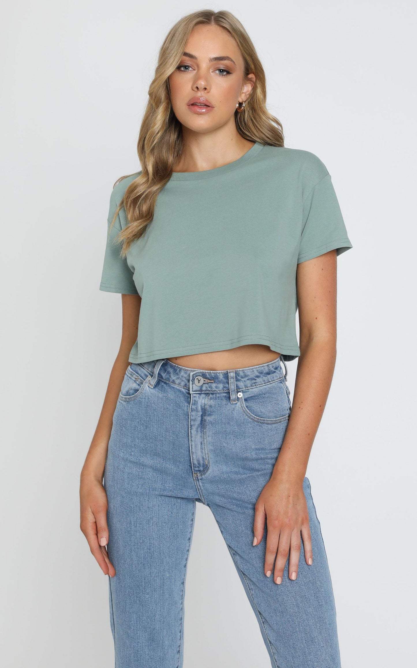AS Colour - Crop Tee in Sage