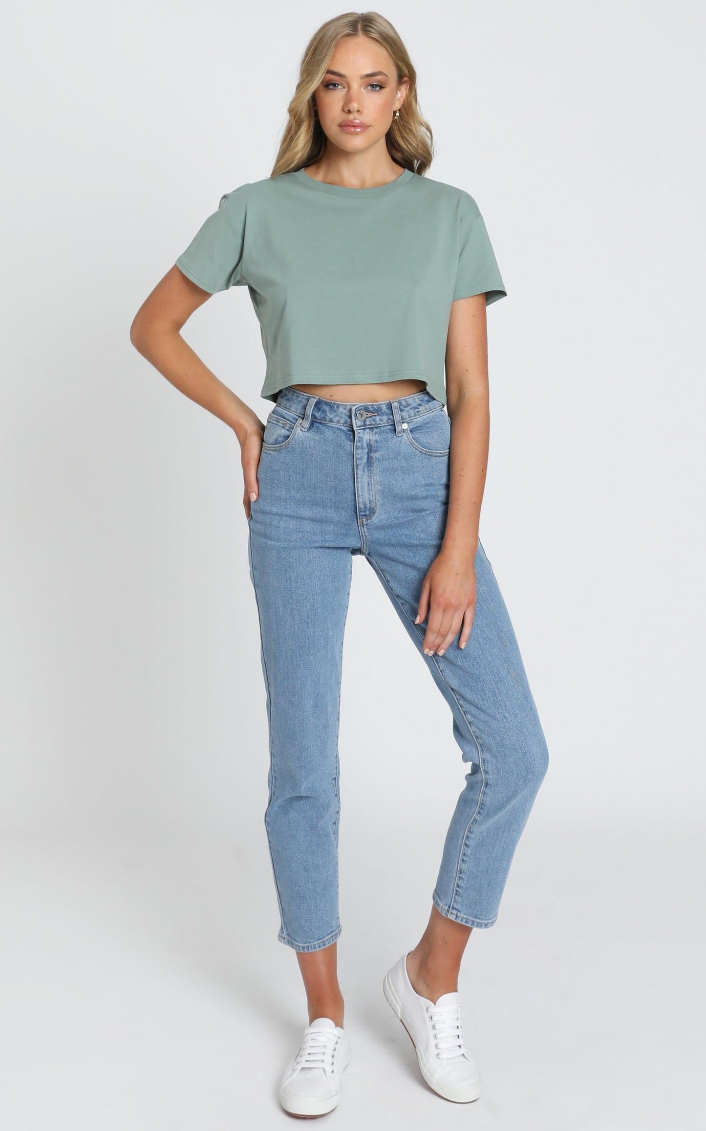 AS Colour - Crop Tee in Sage