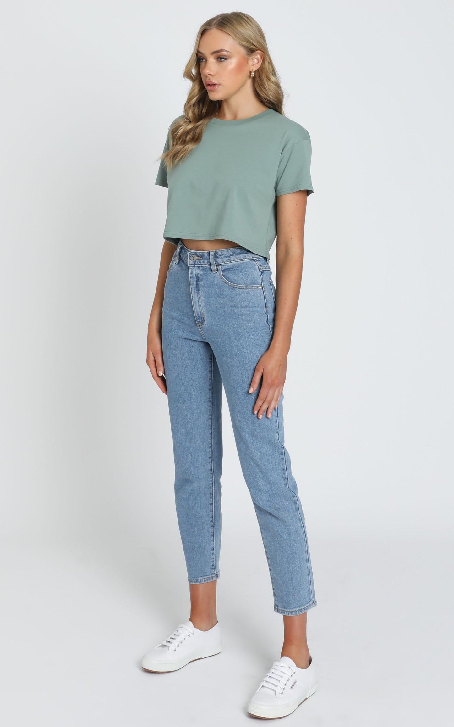 AS Colour - Crop Tee in Sage