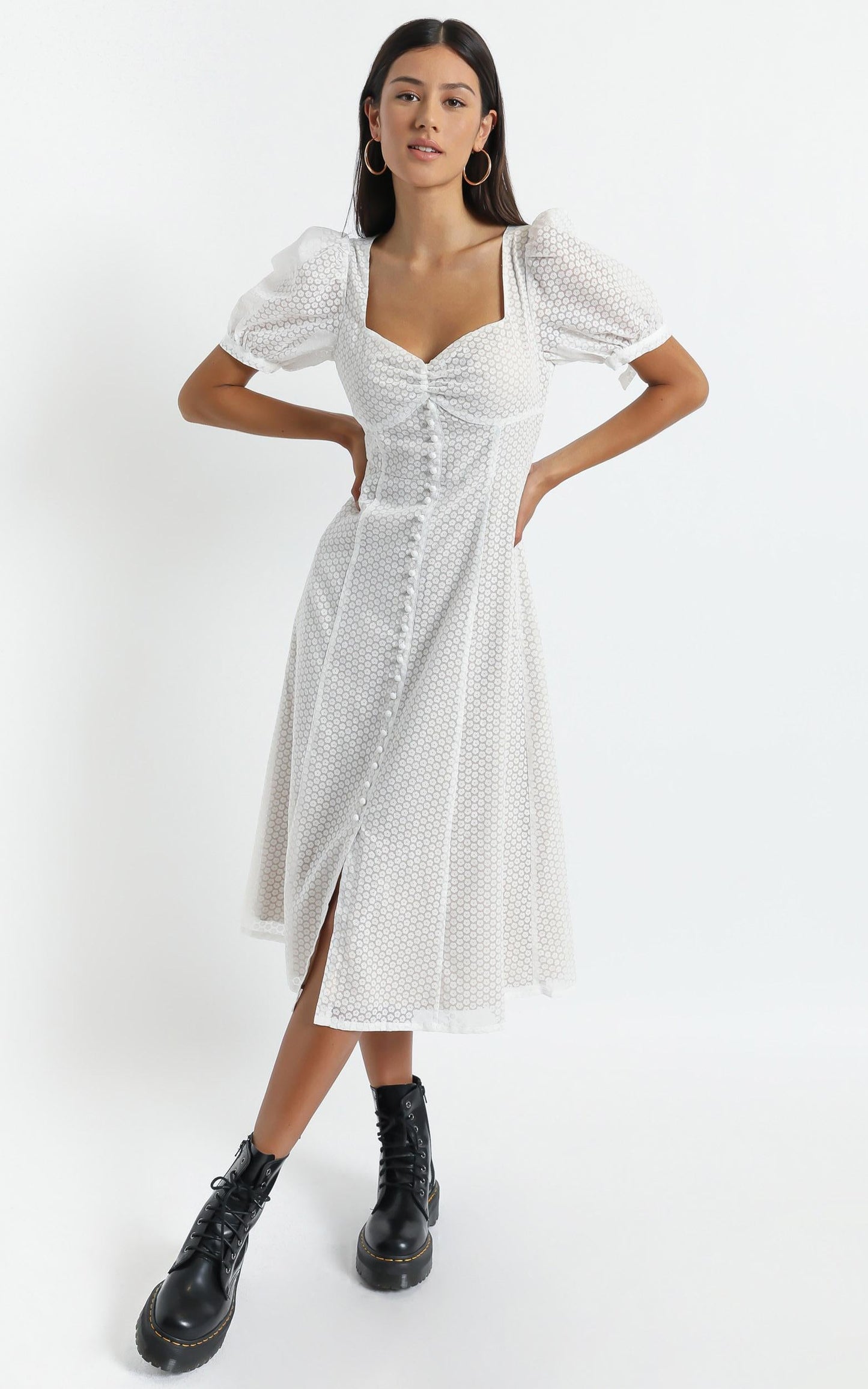 Elodie Dress in White
