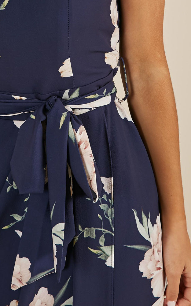 State Of Mind Dress In Navy Floral
