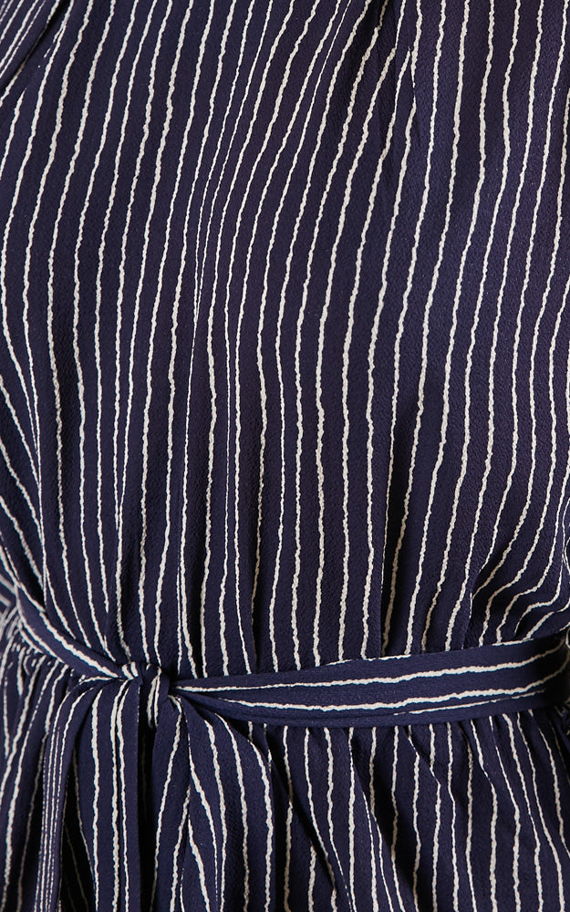 Different Ways Top In Navy Stripe