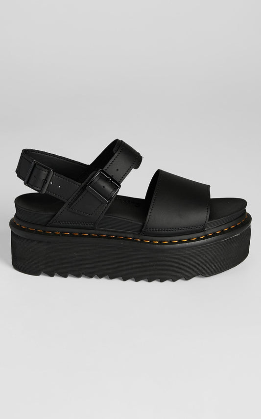 Dr. Martens - Voss Quad Sandal in Black Hydro Leather