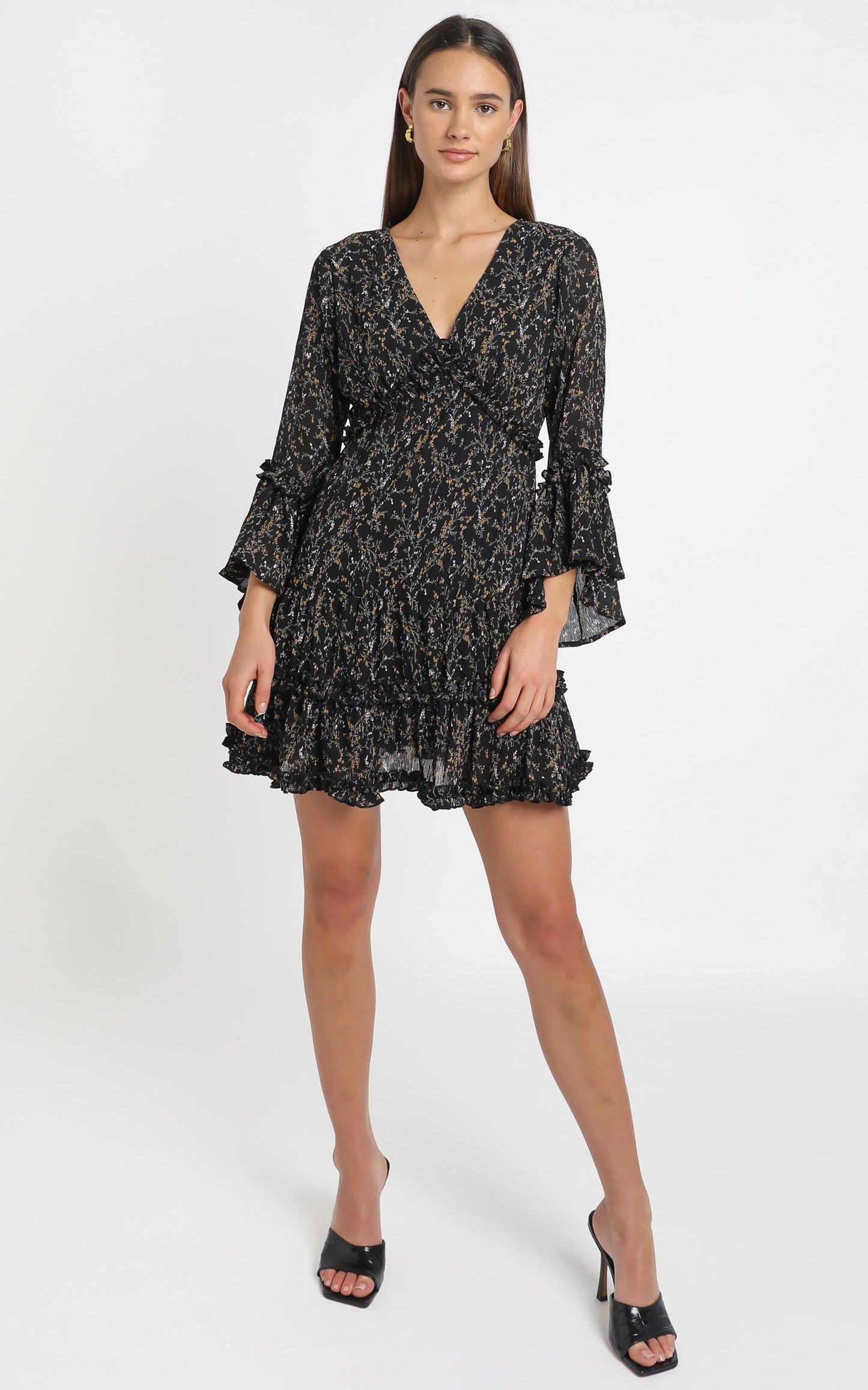Fool In Love Dress in Black Floral