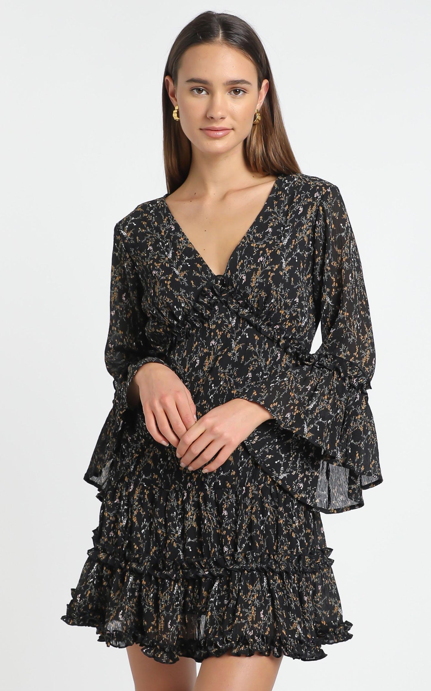 Fool In Love Dress in Black Floral