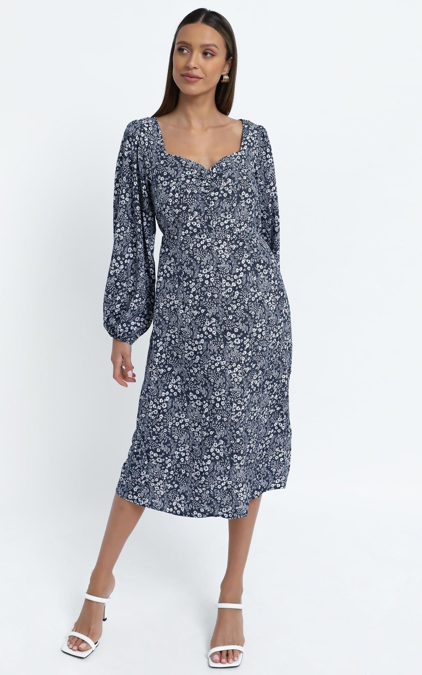 Amare Dress in Navy Floral