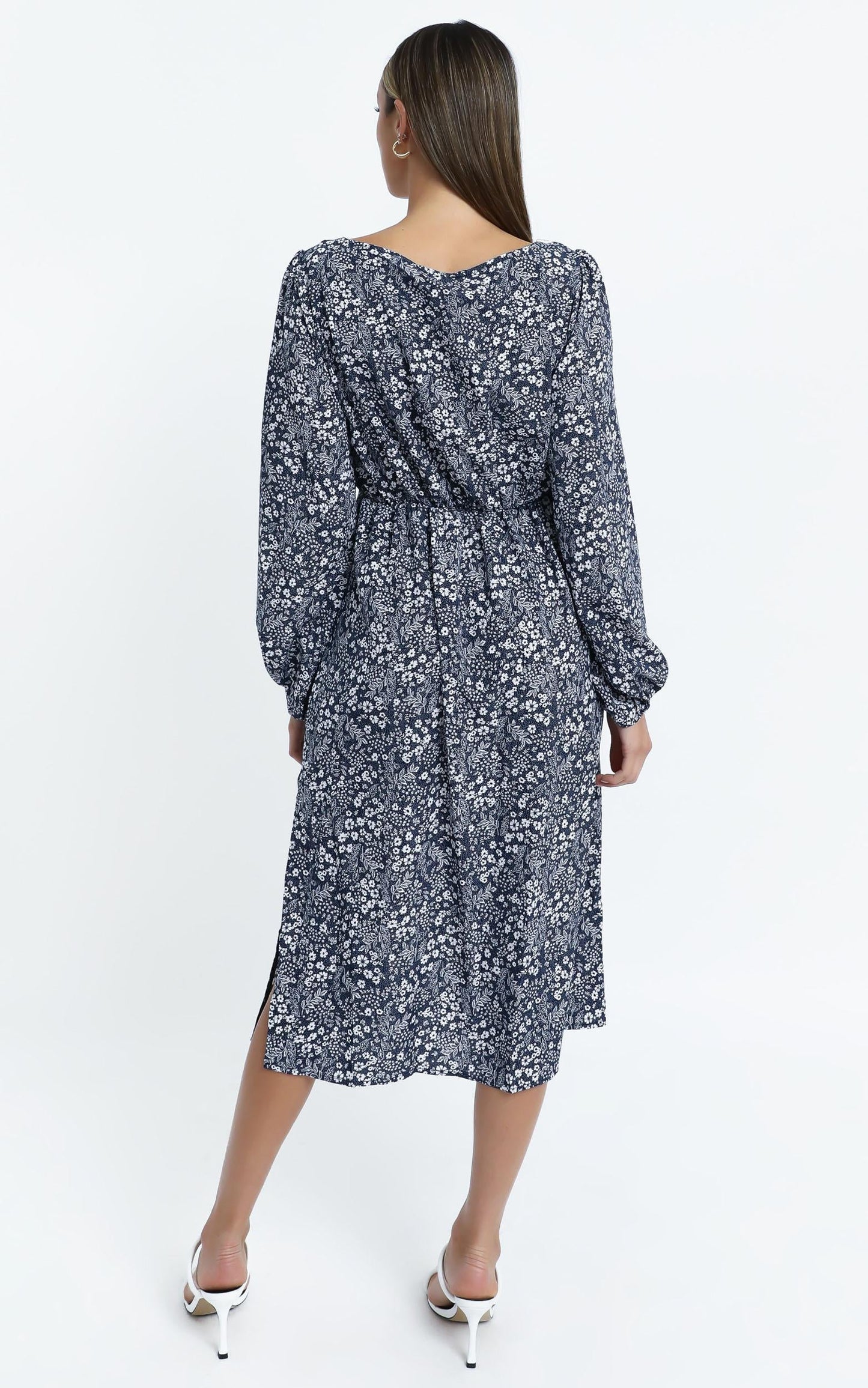 Amare Dress in Navy Floral