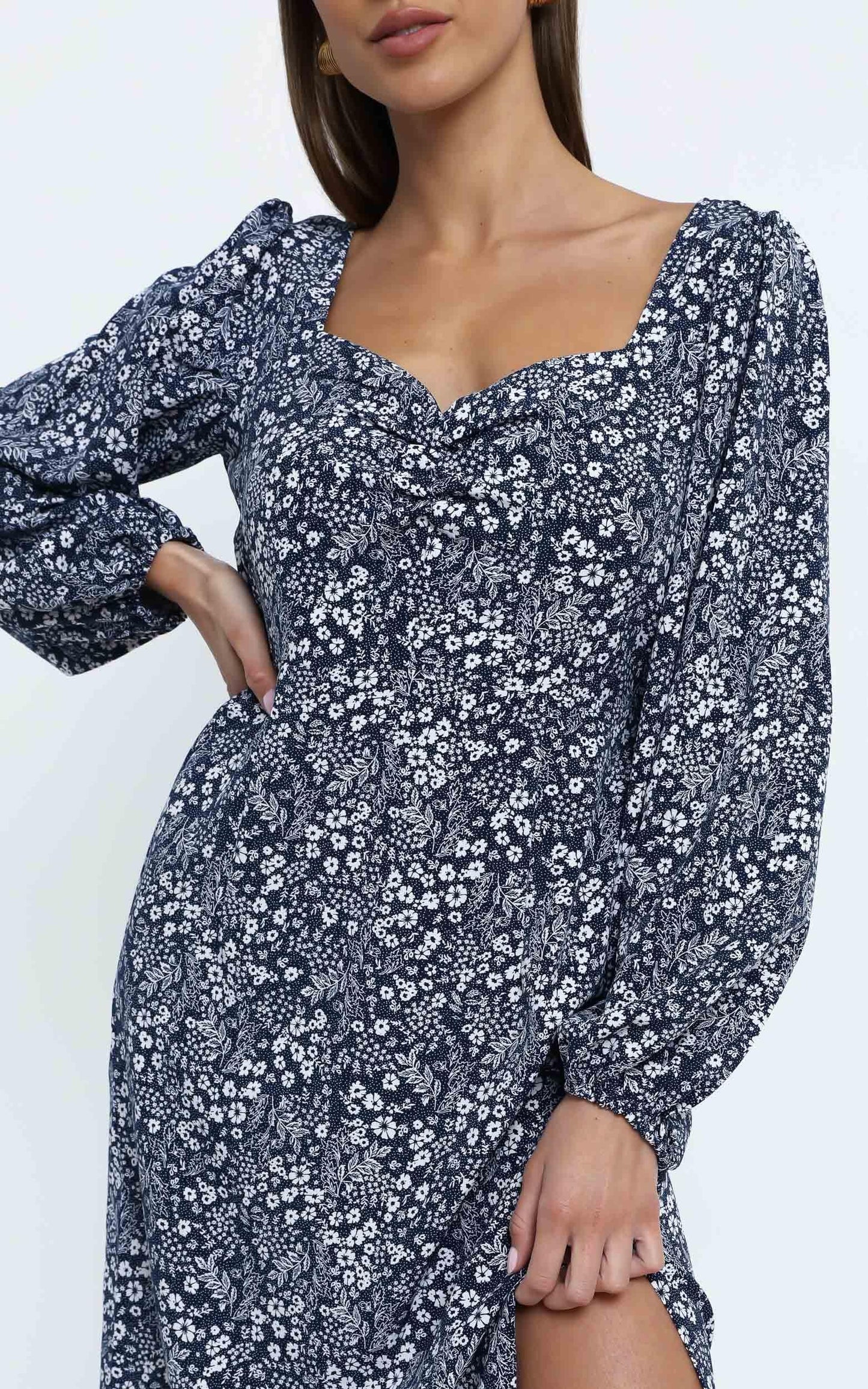 Amare Dress in Navy Floral