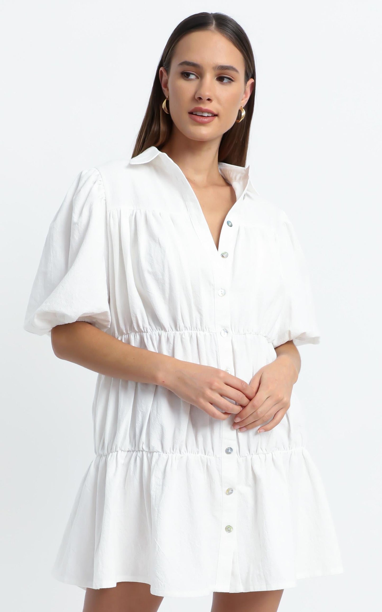 Bijou Dress in White