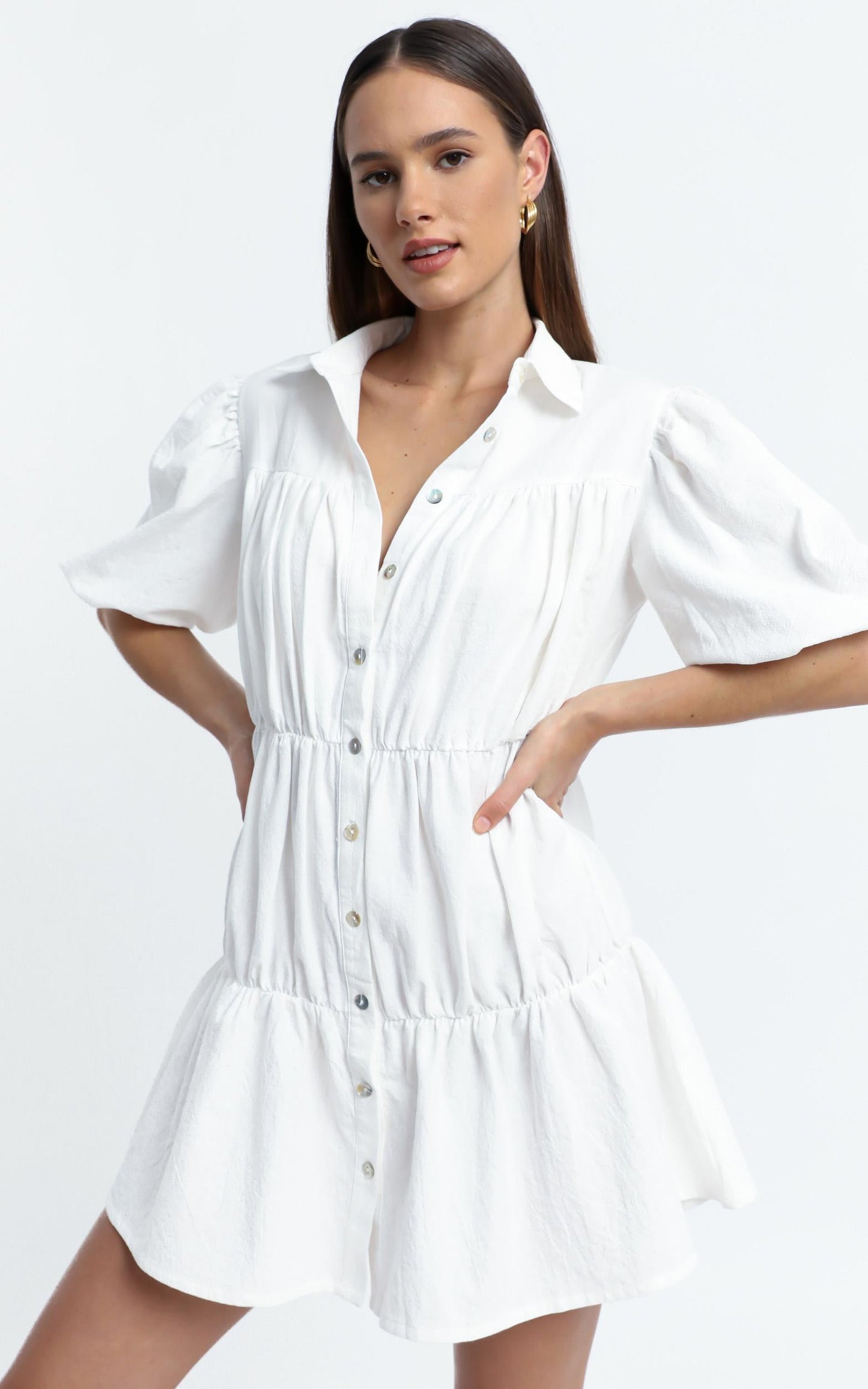Bijou Dress in White