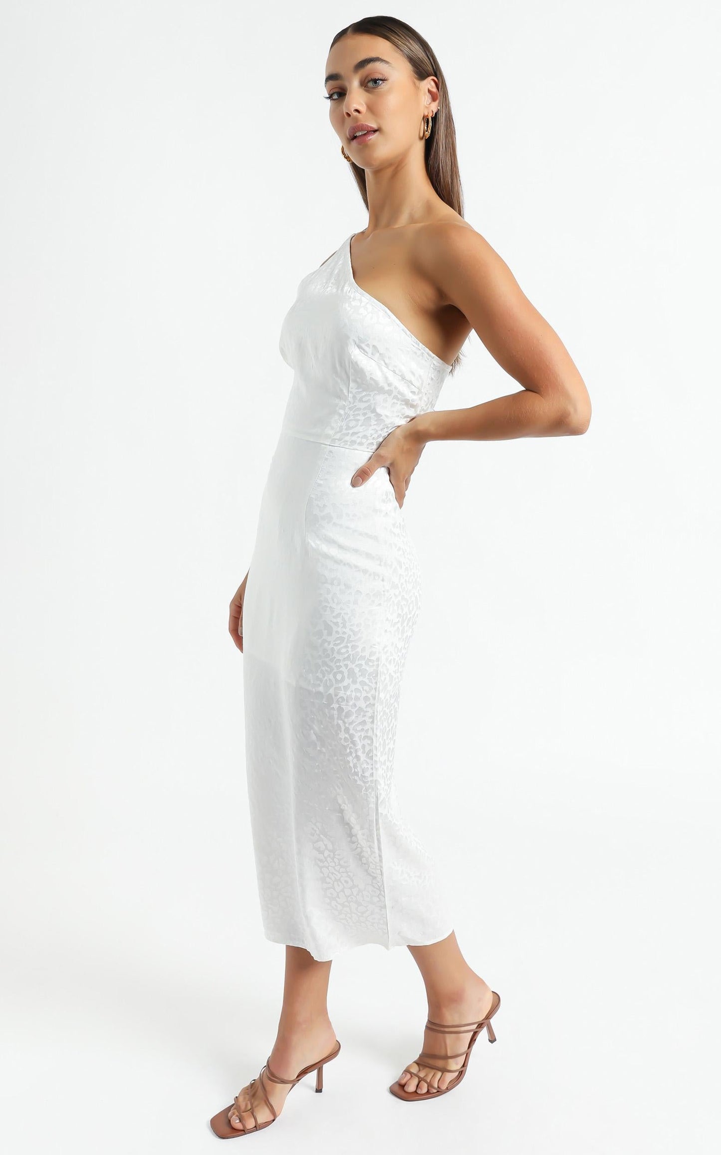 Rina Midi Dress in White
